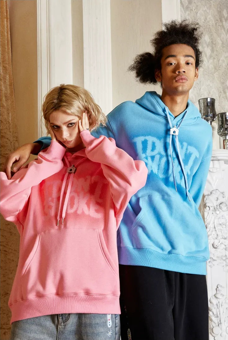 American Style Shadow Print Hoodie