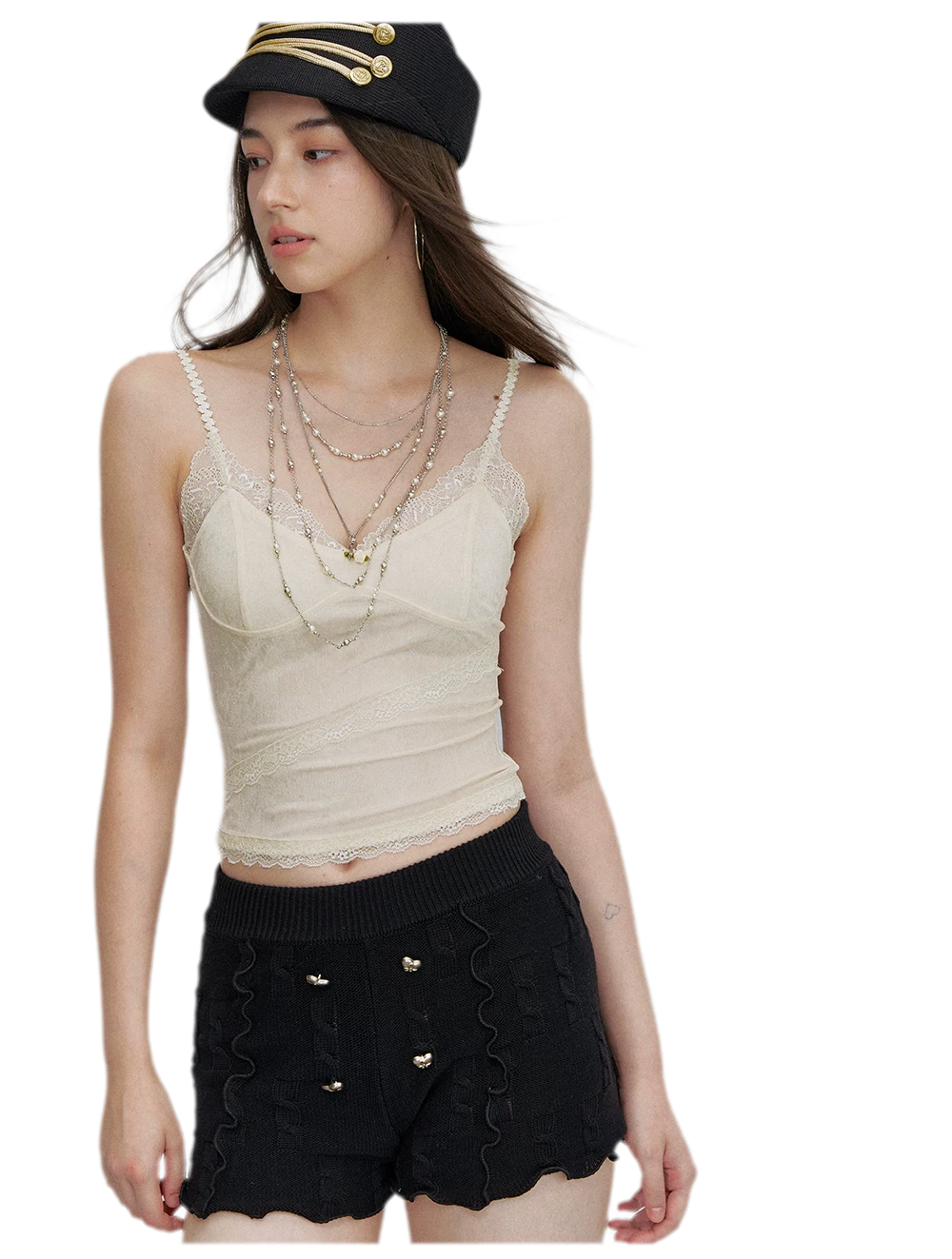 Lace Velvet Cami Top