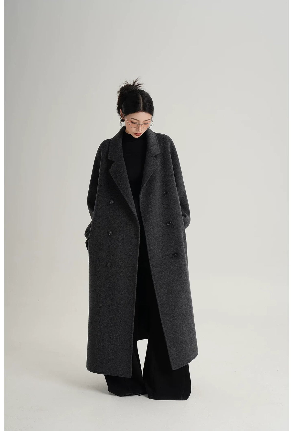 Fuzzy Wool Oversized Long Coat
