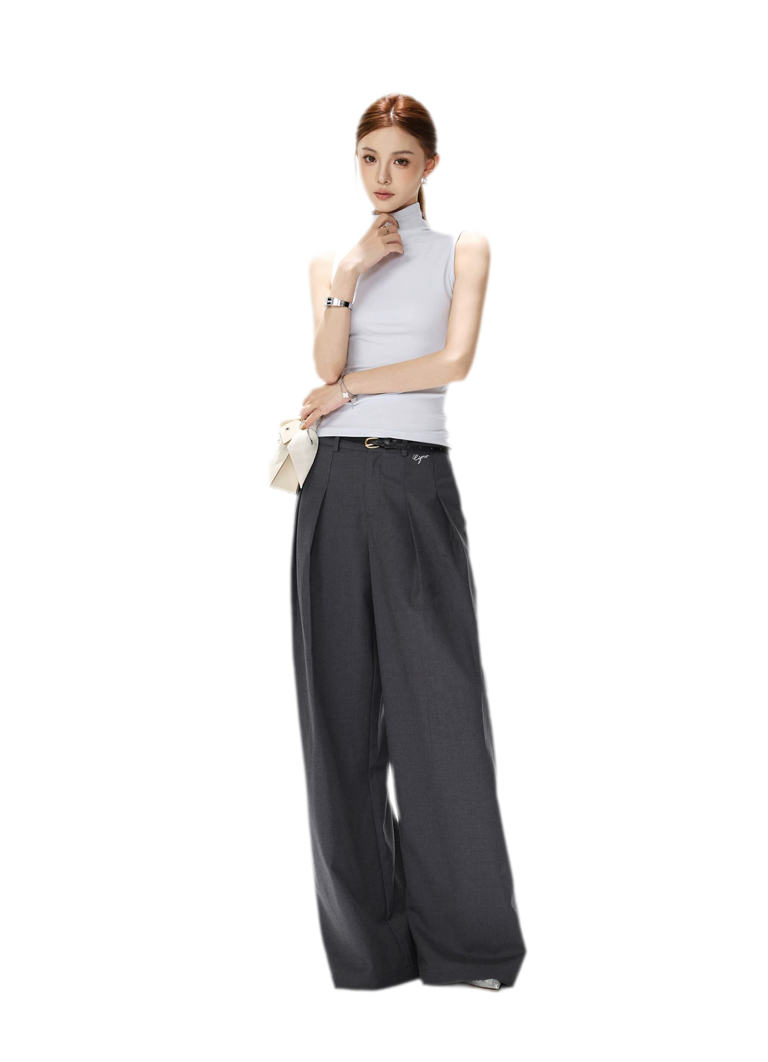 Haze Blue Slim Knit Top