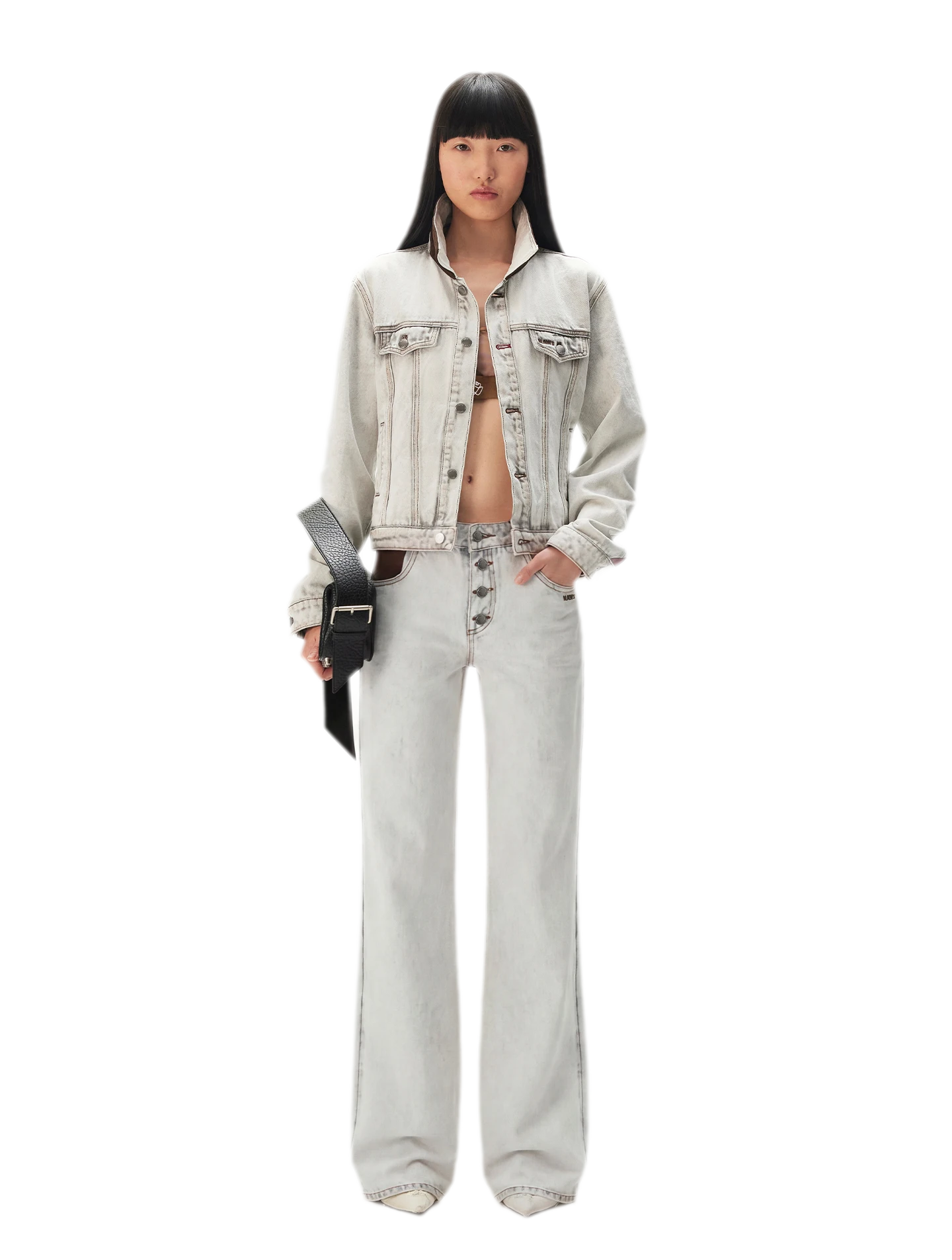 Washed Straight-Leg Jeans