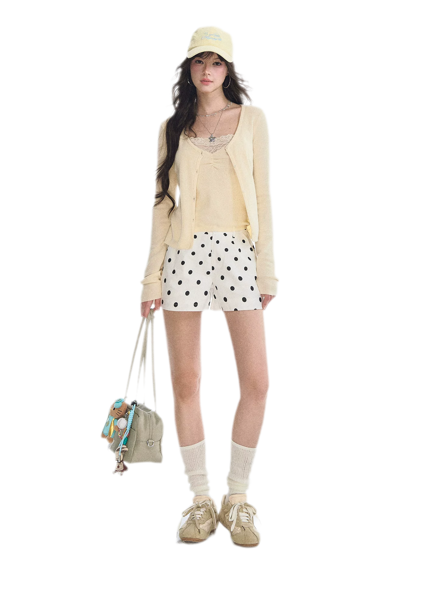 Lace Trim Knitwear Set