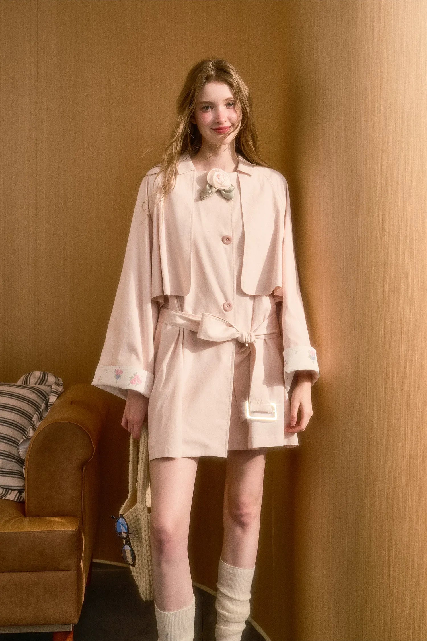 Lyocell A-Line Trench Coat