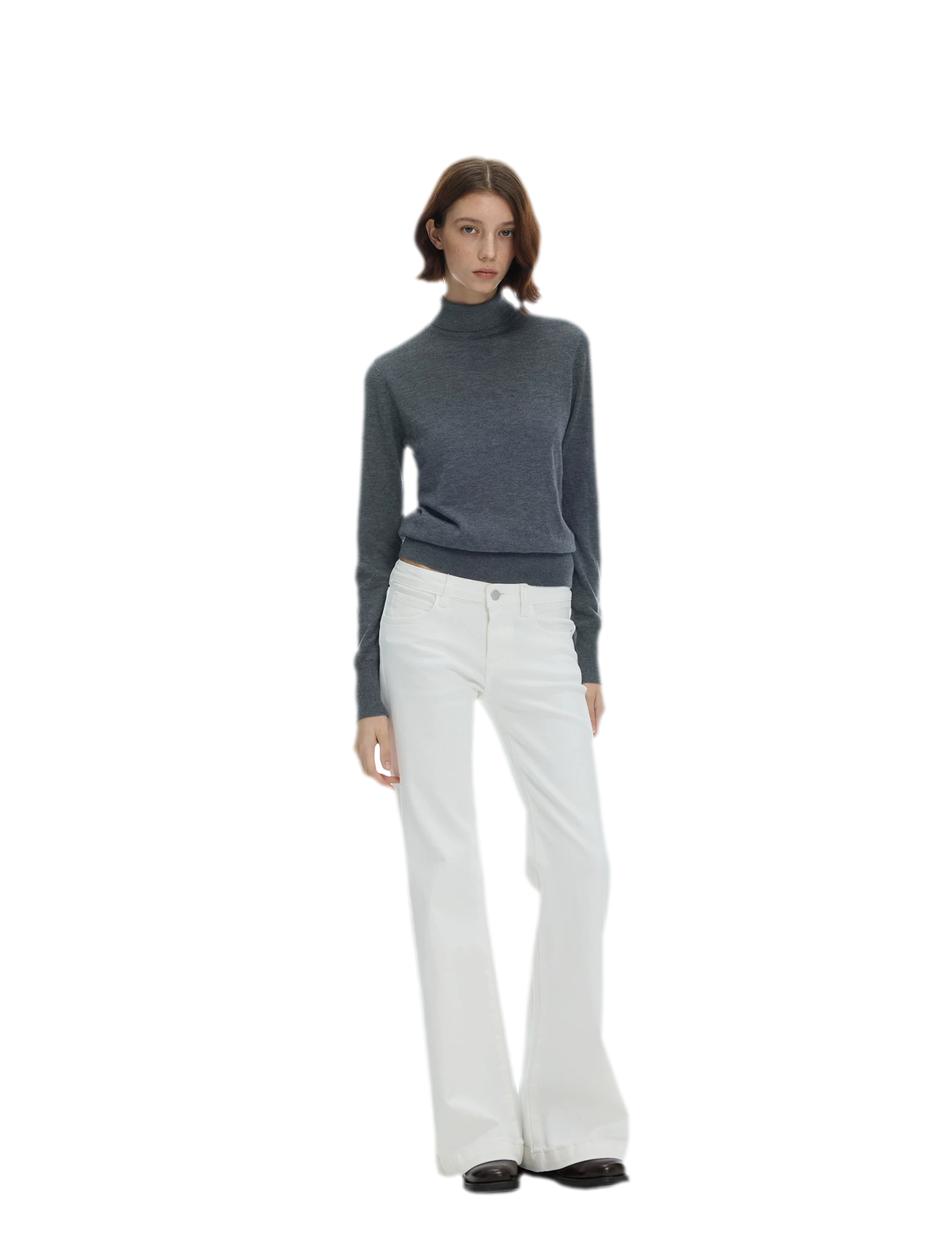 Ribbed Slim-Fit Turtleneck Knit