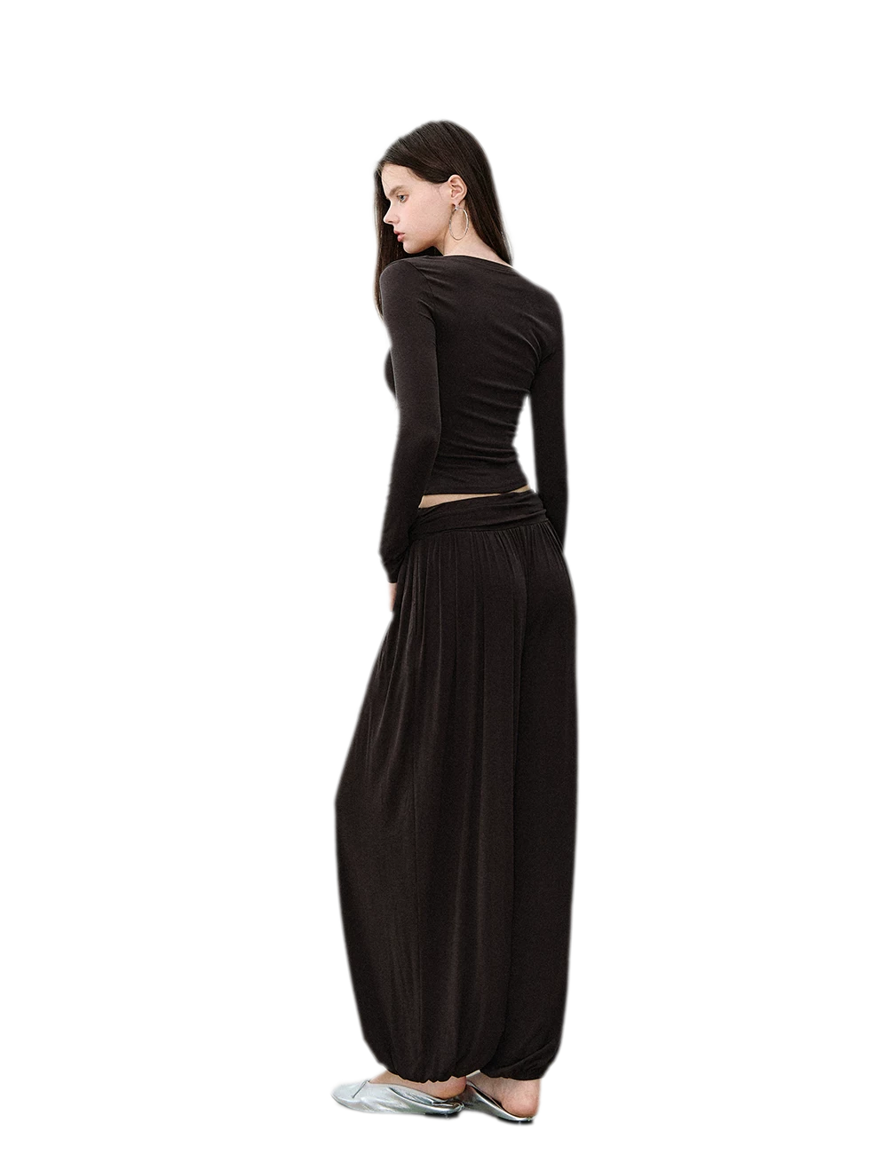Draped Lantern Pants