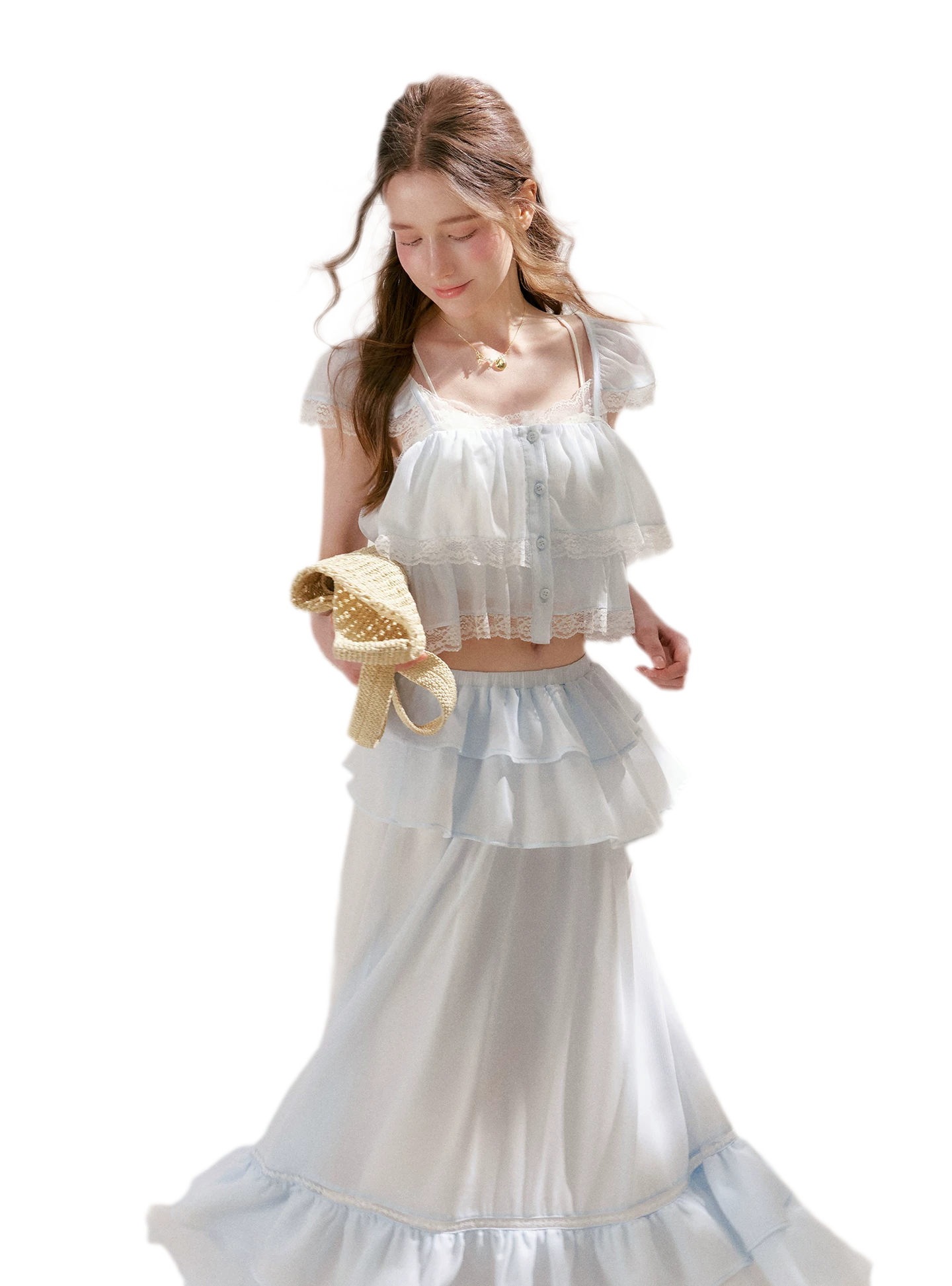 Romantic French Lace Two-Piece Set