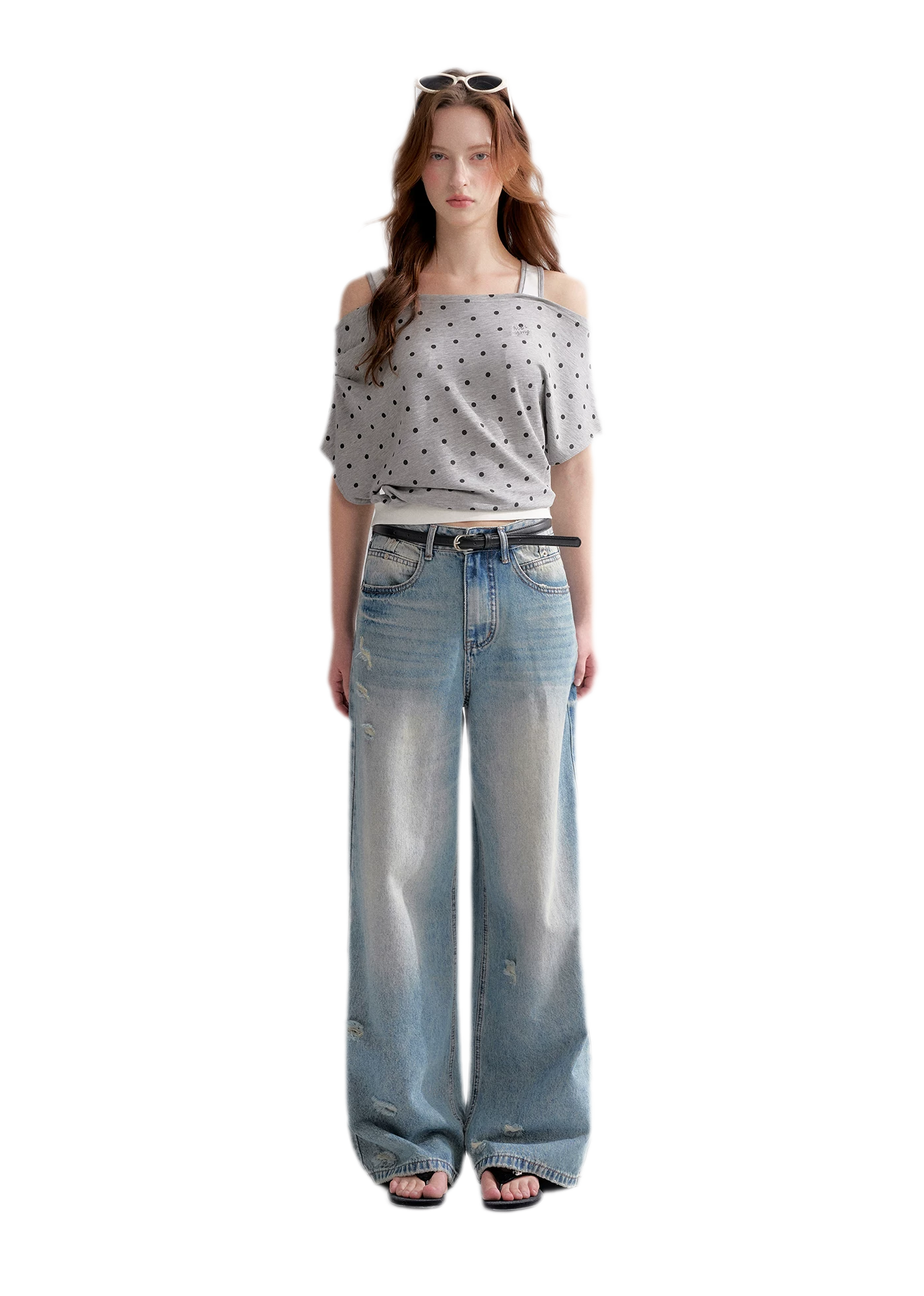 Polka Dot Layered T-Shirt