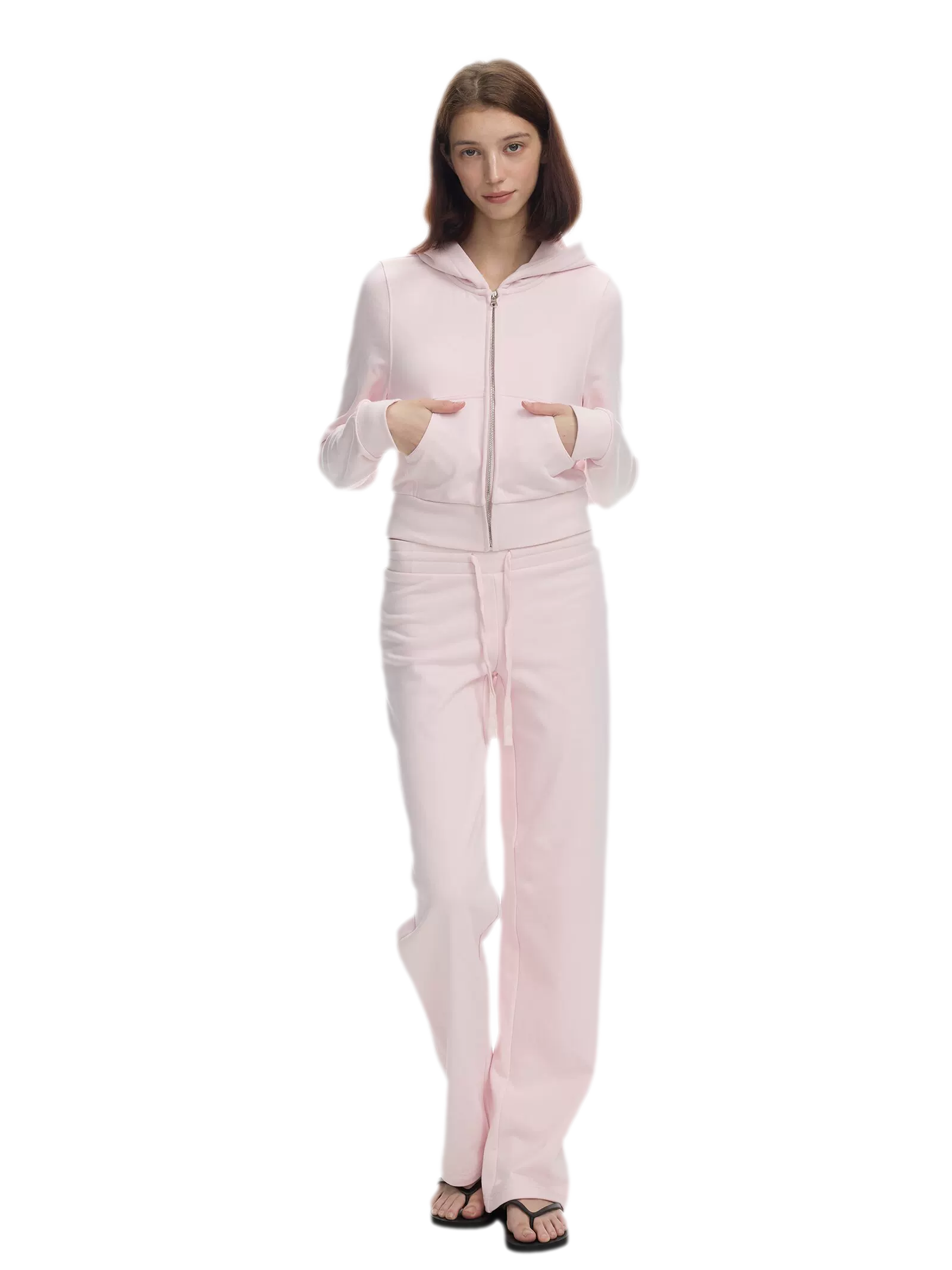 Ribbed Slim-Fit Cropped Hoodie