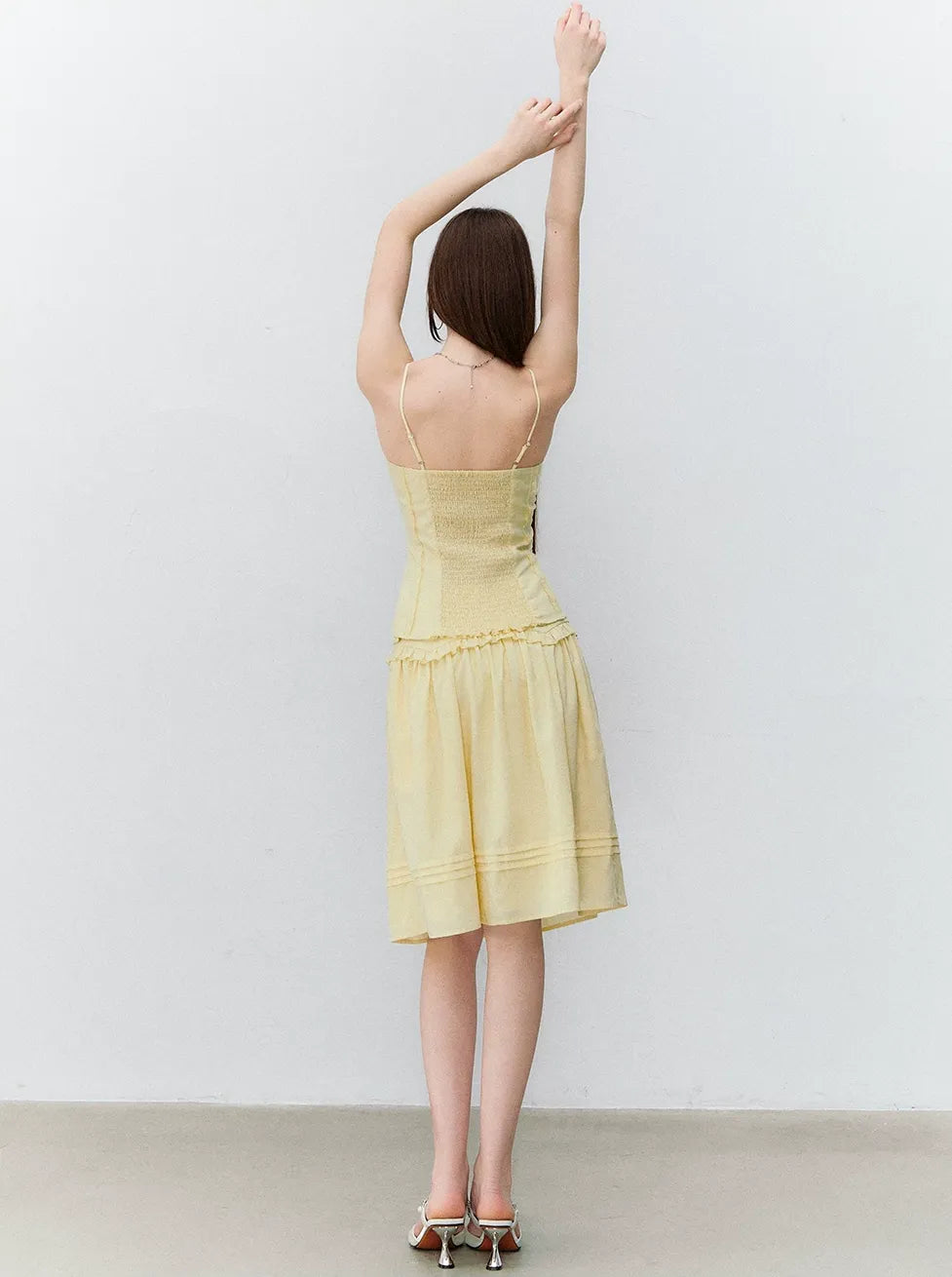 Semi-Sweet Design Bowknot Ruffle Camisole & Skirt Set