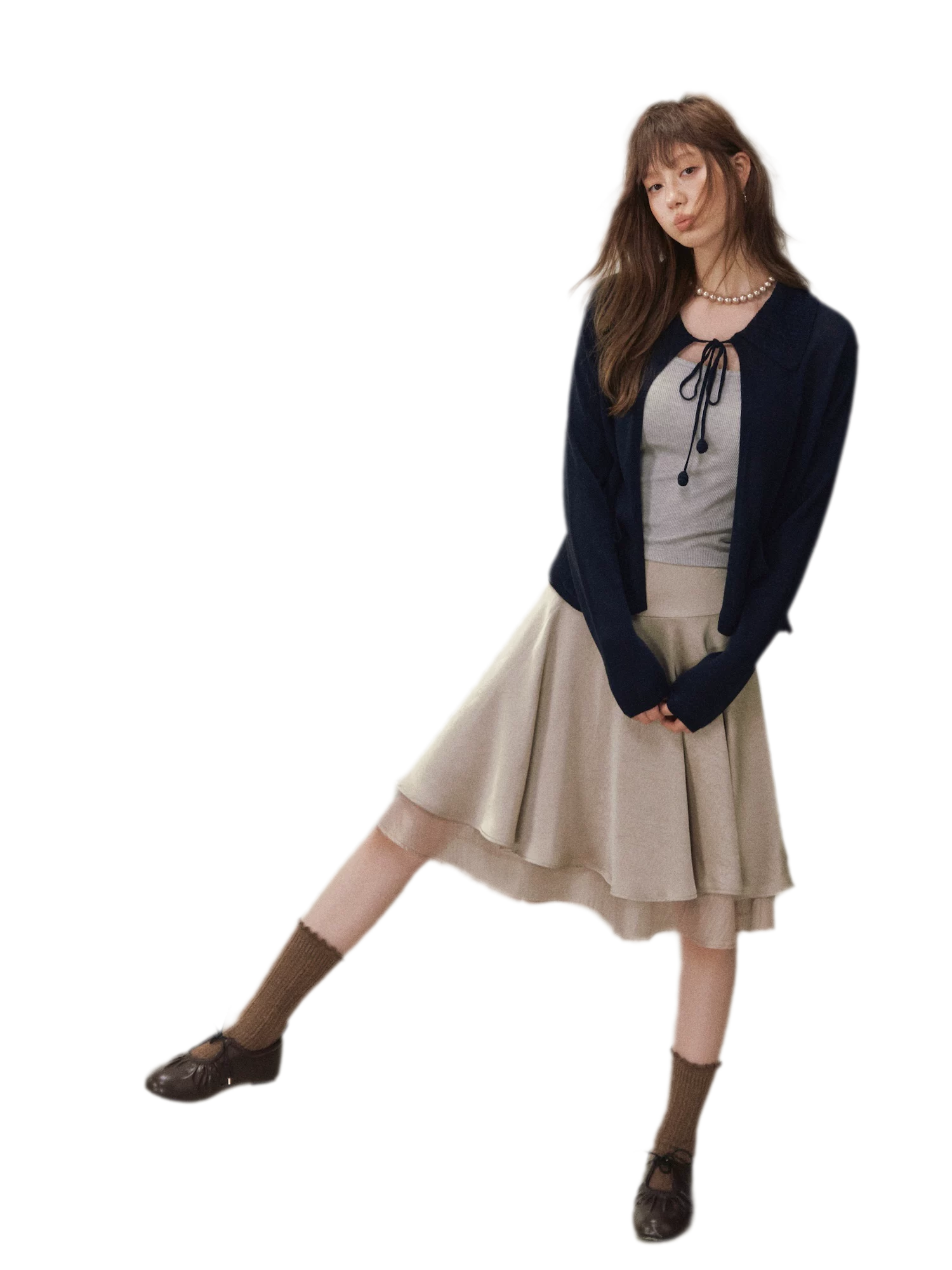 Tie-Front Knit Cardigan
