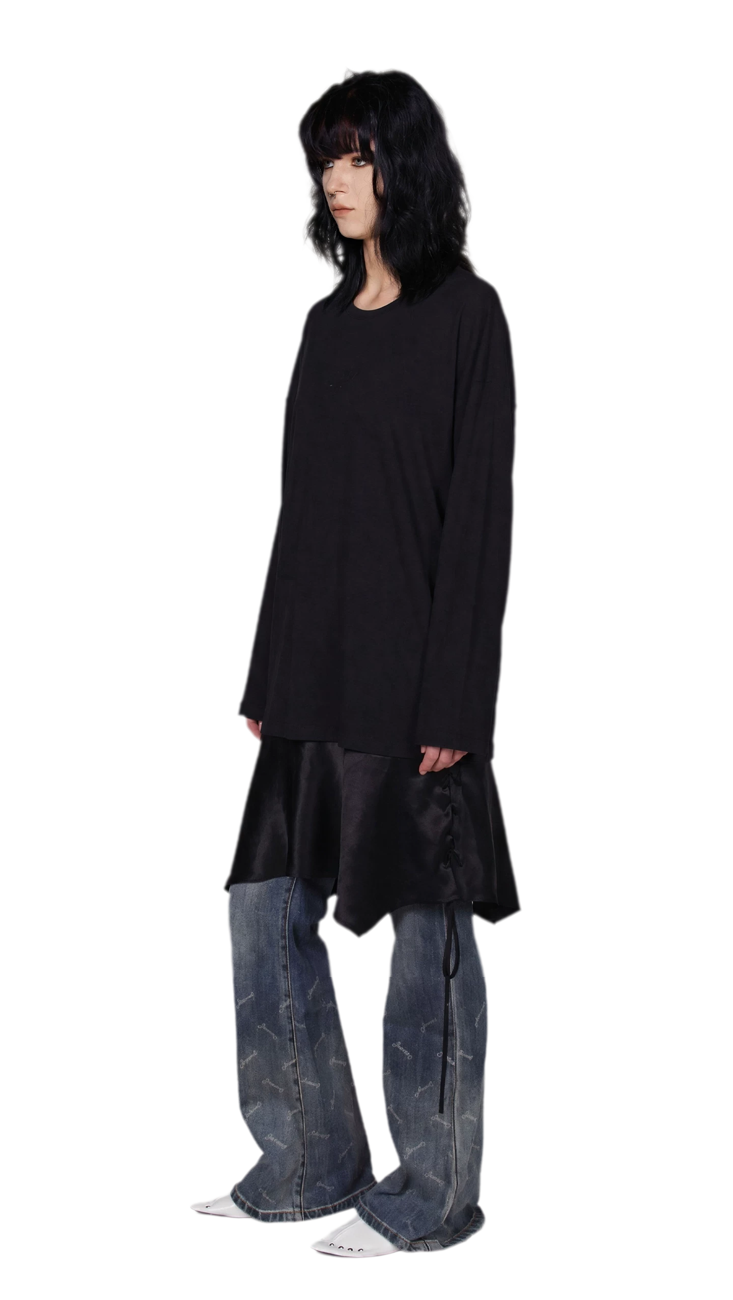 Acetate Layered Hem Dress