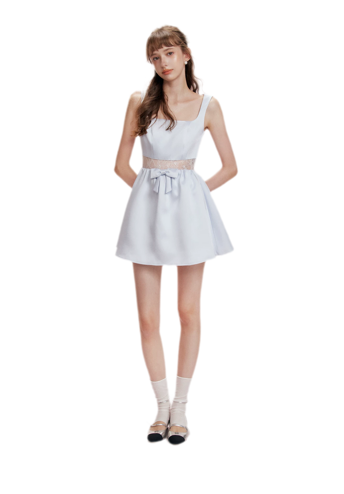 Lace Waist Satin Dress