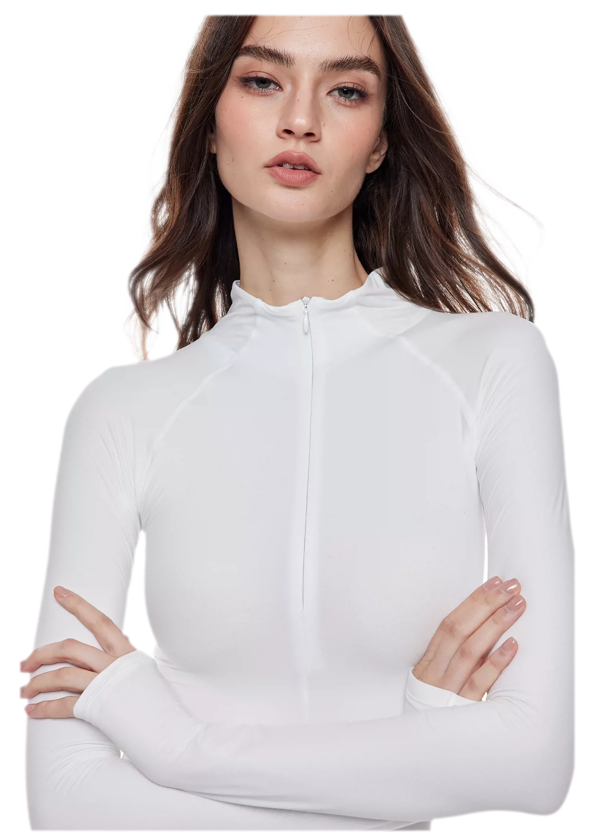 Zip-Front Skin Top