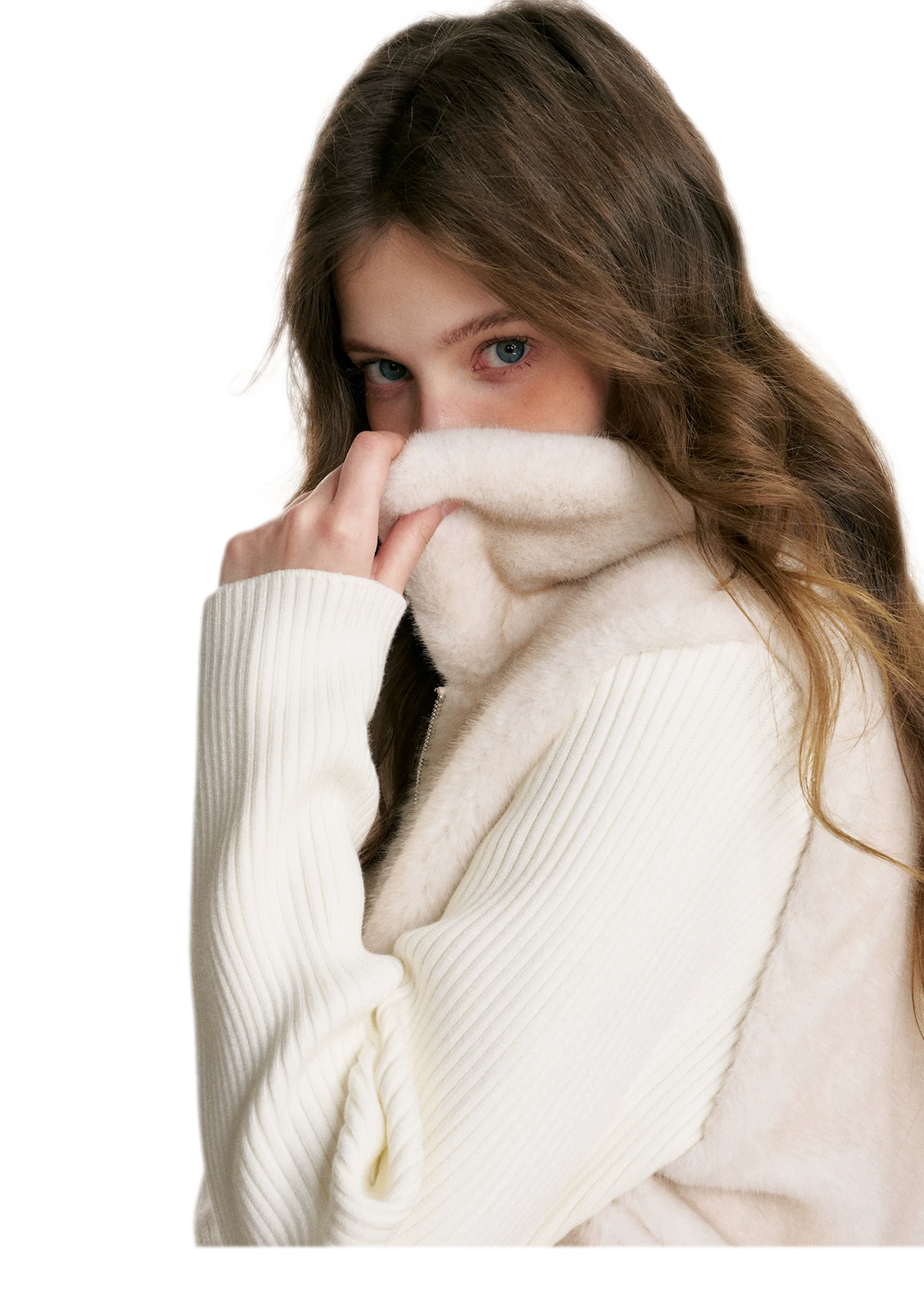 Mink Knit Patchwork Jacket