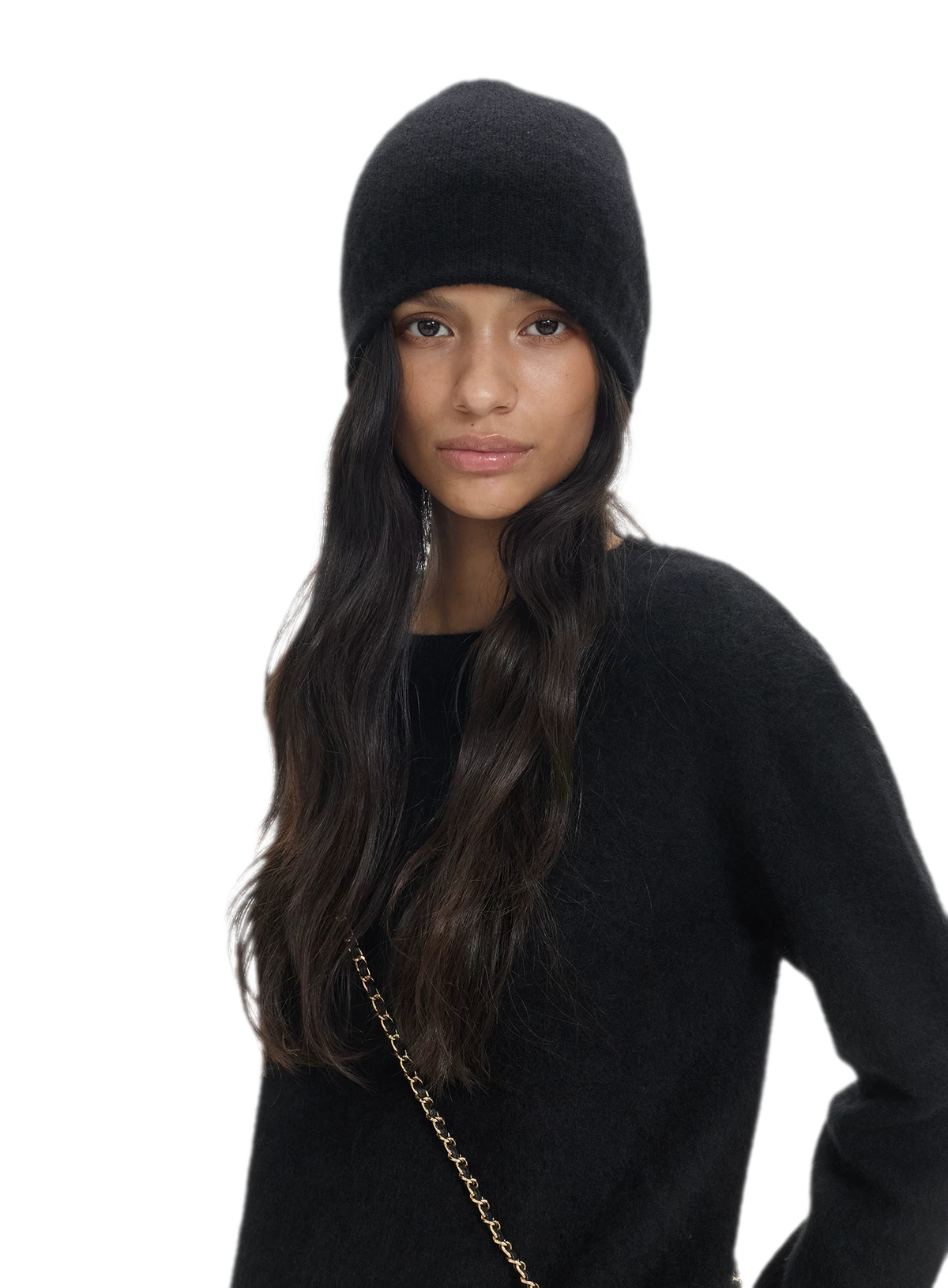 Cashmere Ribbed Dome Beanie