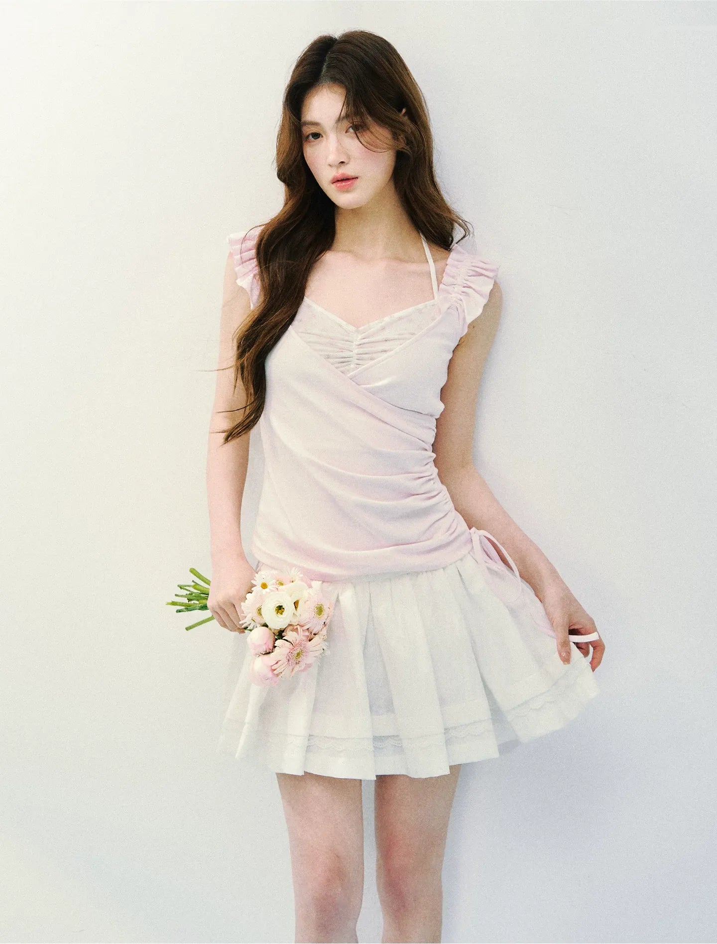 Two-in-One Ruffle Sleeve T-Shirt