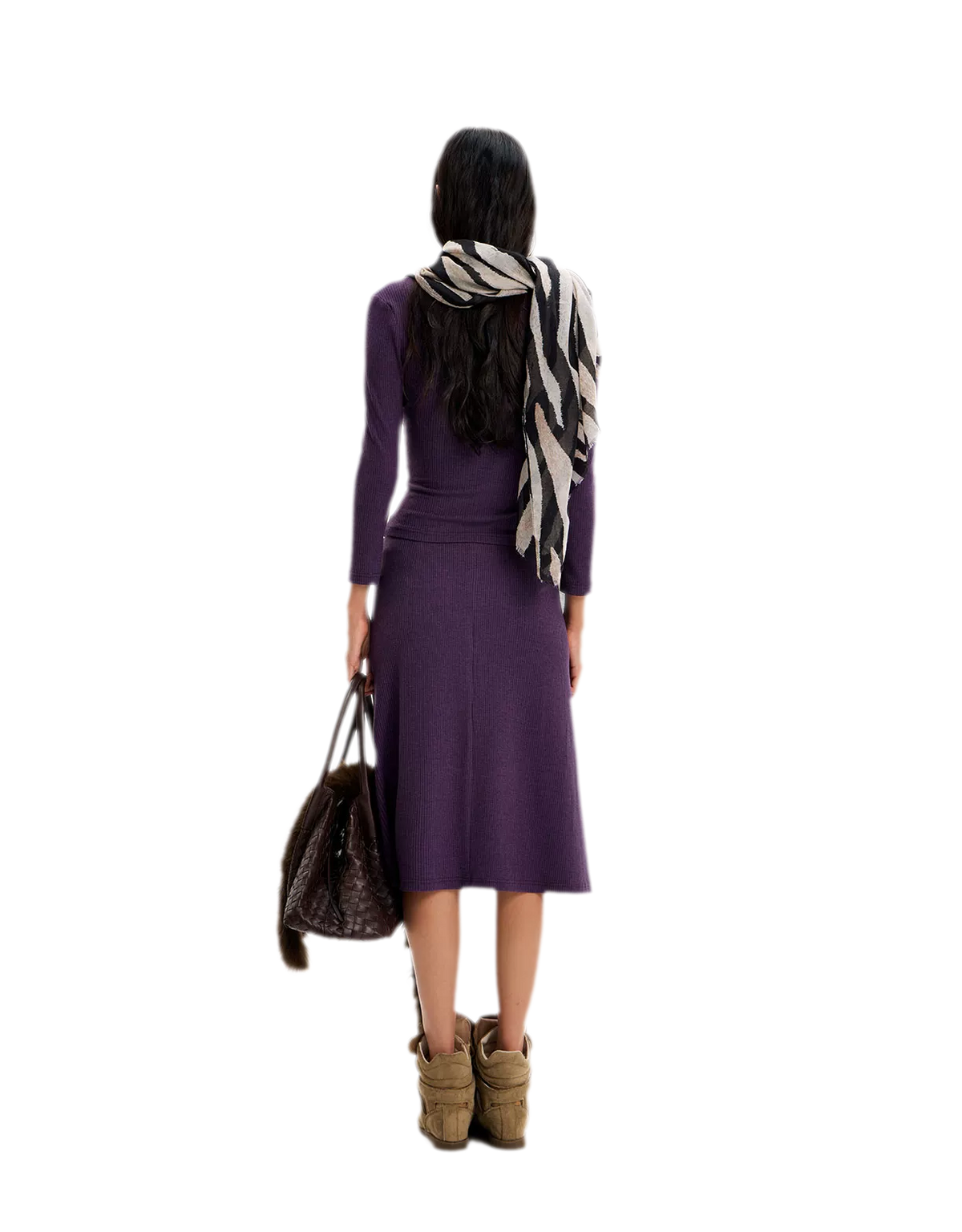 Ribbed Fitted Top Skirt Set