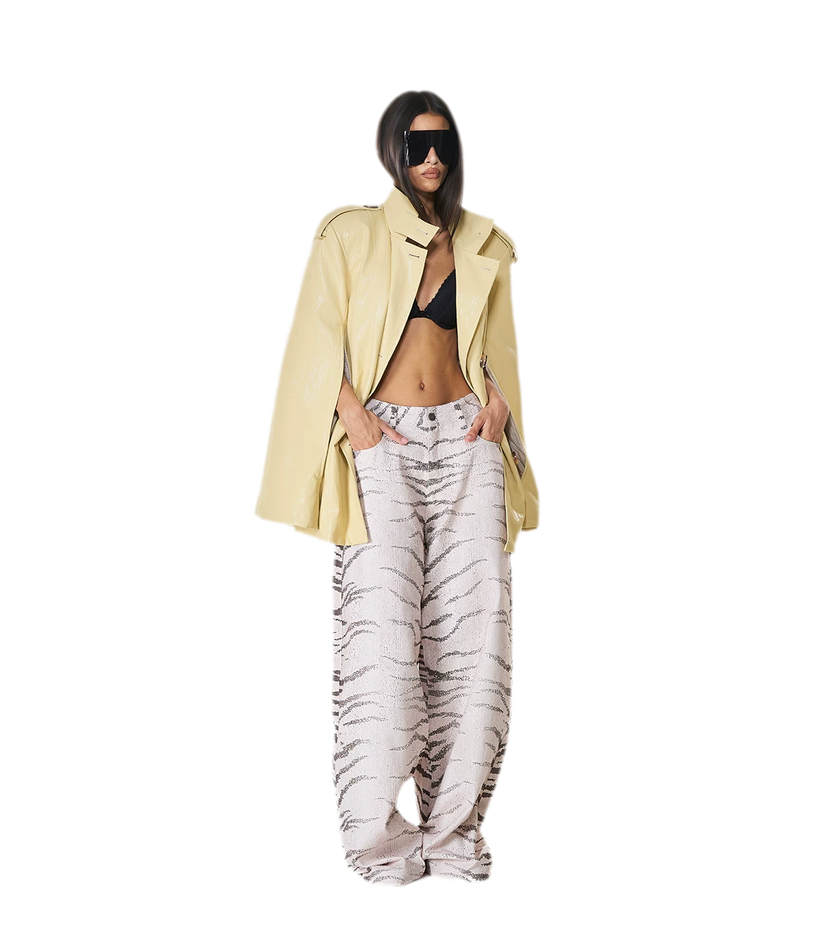 Glossy PU Cape Coat