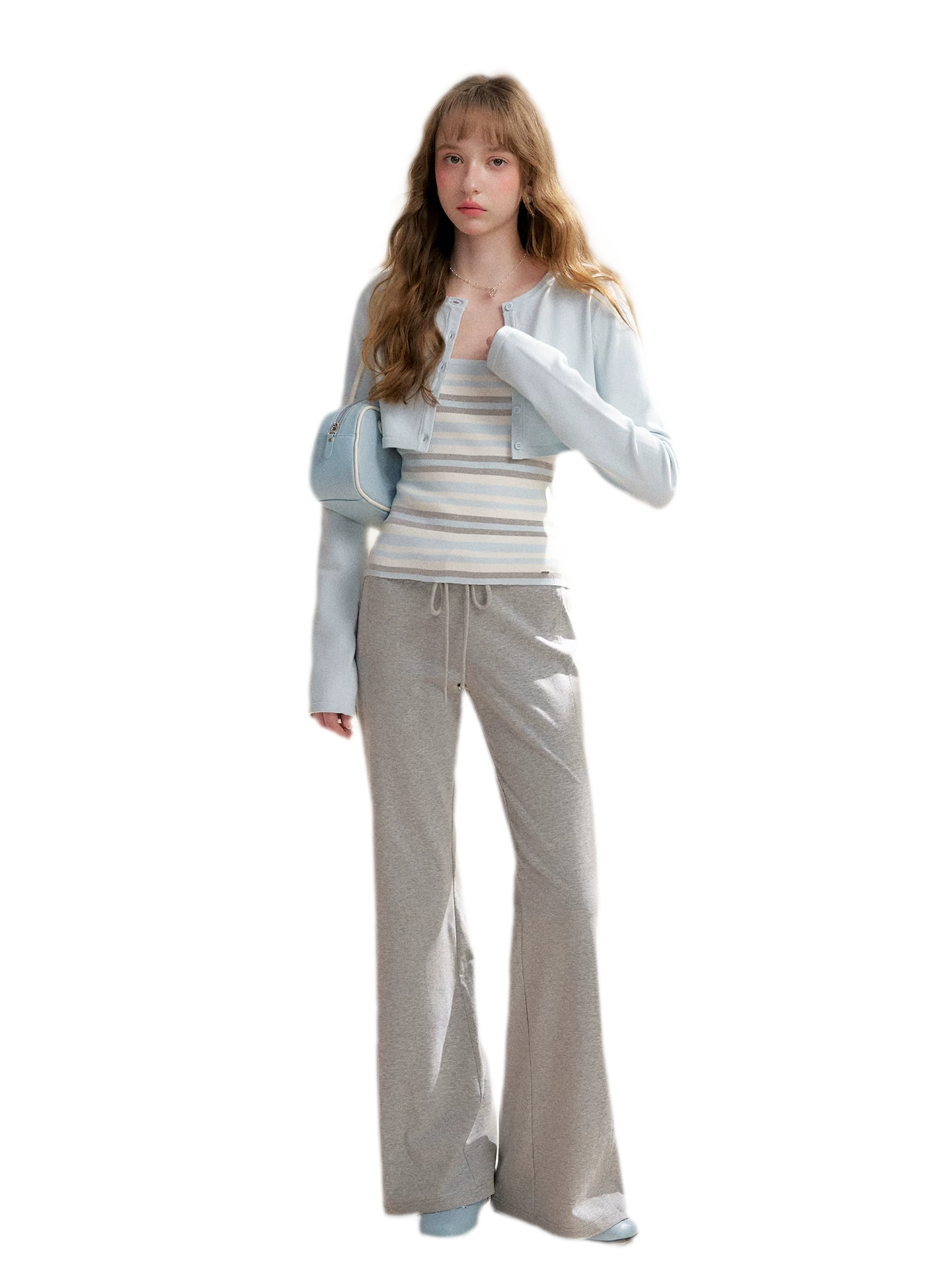 Tencel Cotton Drawstring Flared Pants