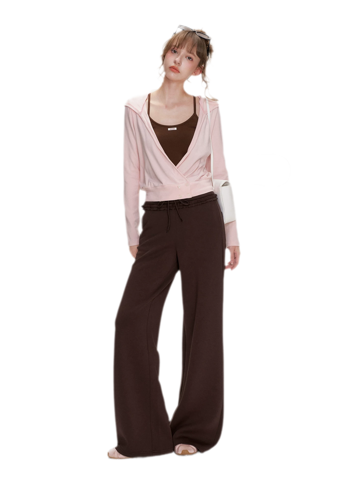 Wrap V-Neck Knitwear Set