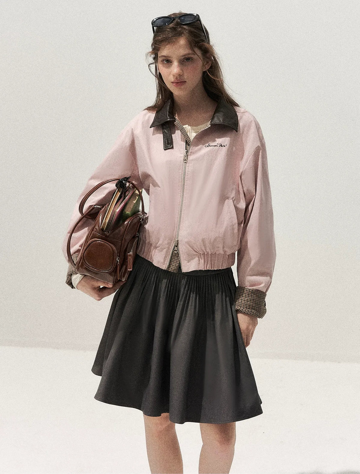 Reversible Houndstooth Cropped Jacket