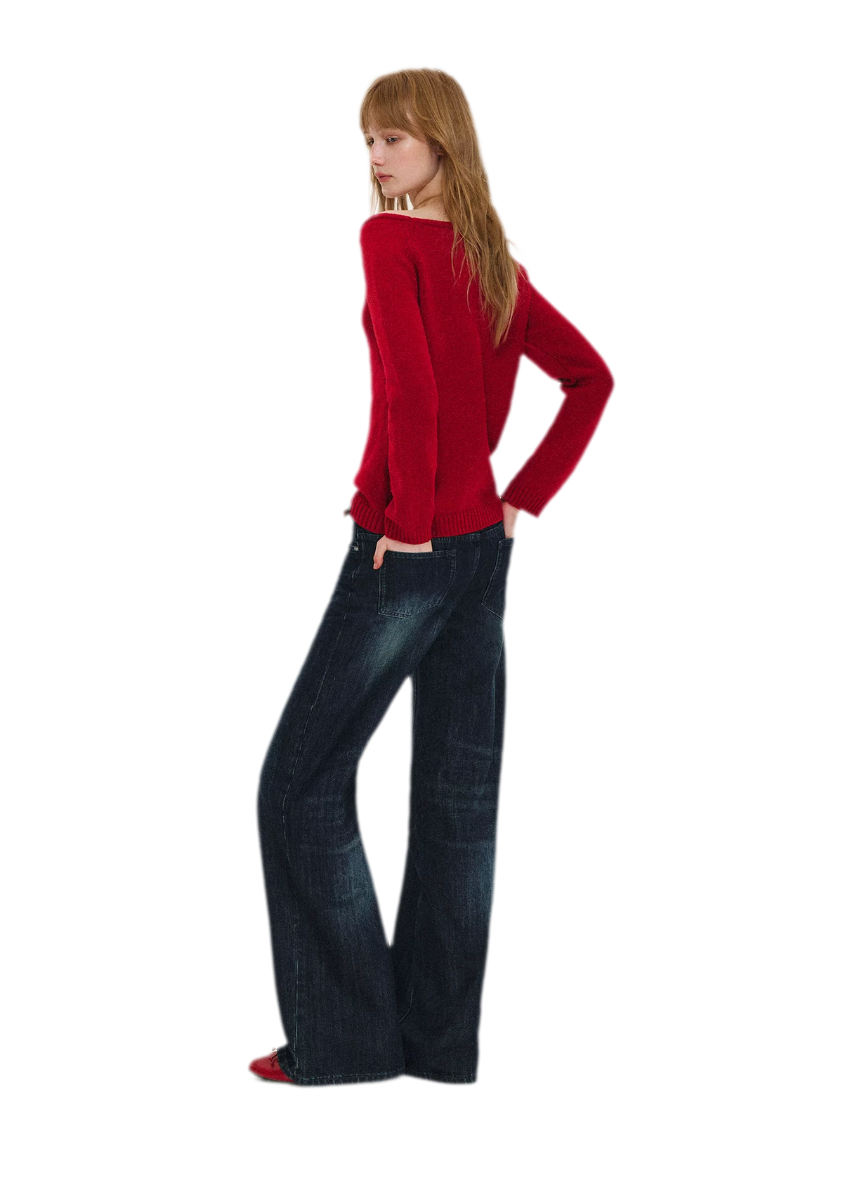 Wool Blend Jacquard Knit Sweater