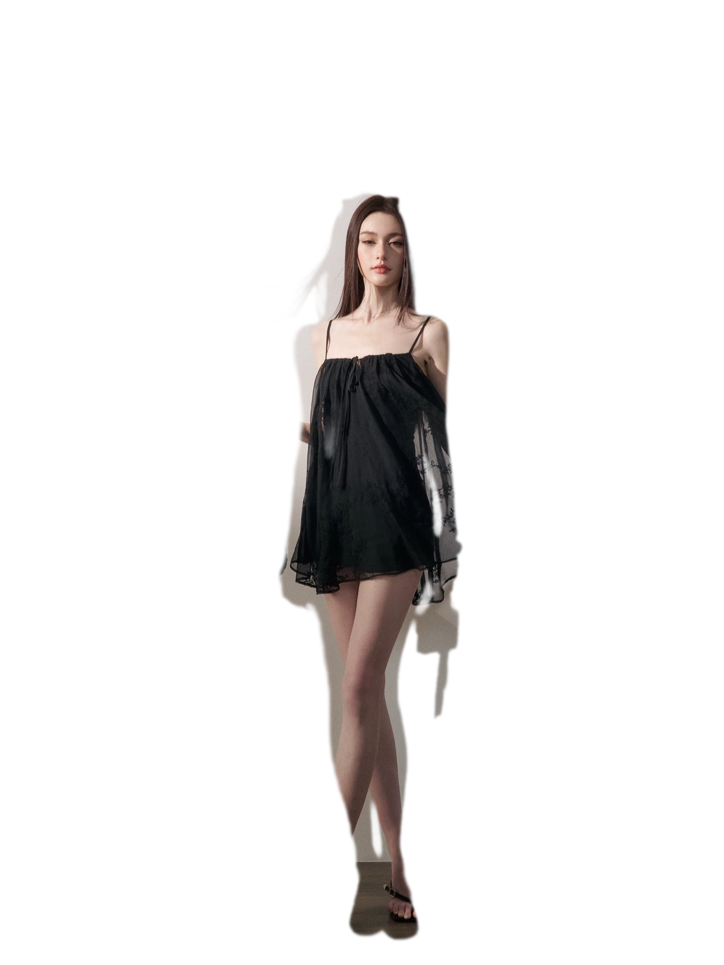 Ruched Tulle Camisole