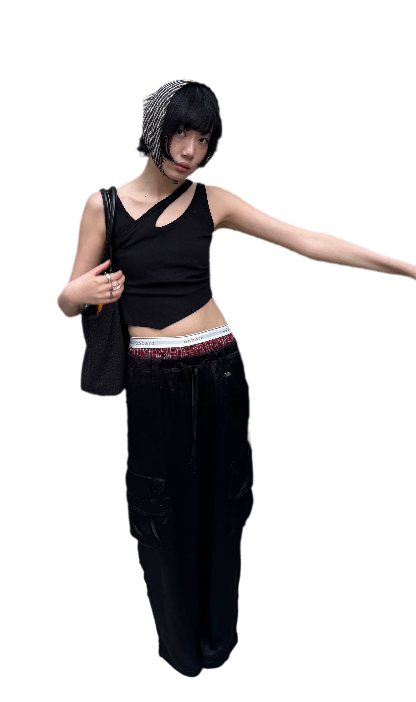 Deconstructed Asymmetric Cutout Tank Top