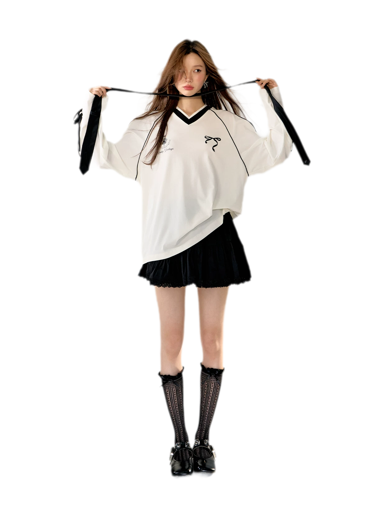 Blokette Jersey V-Neck Set