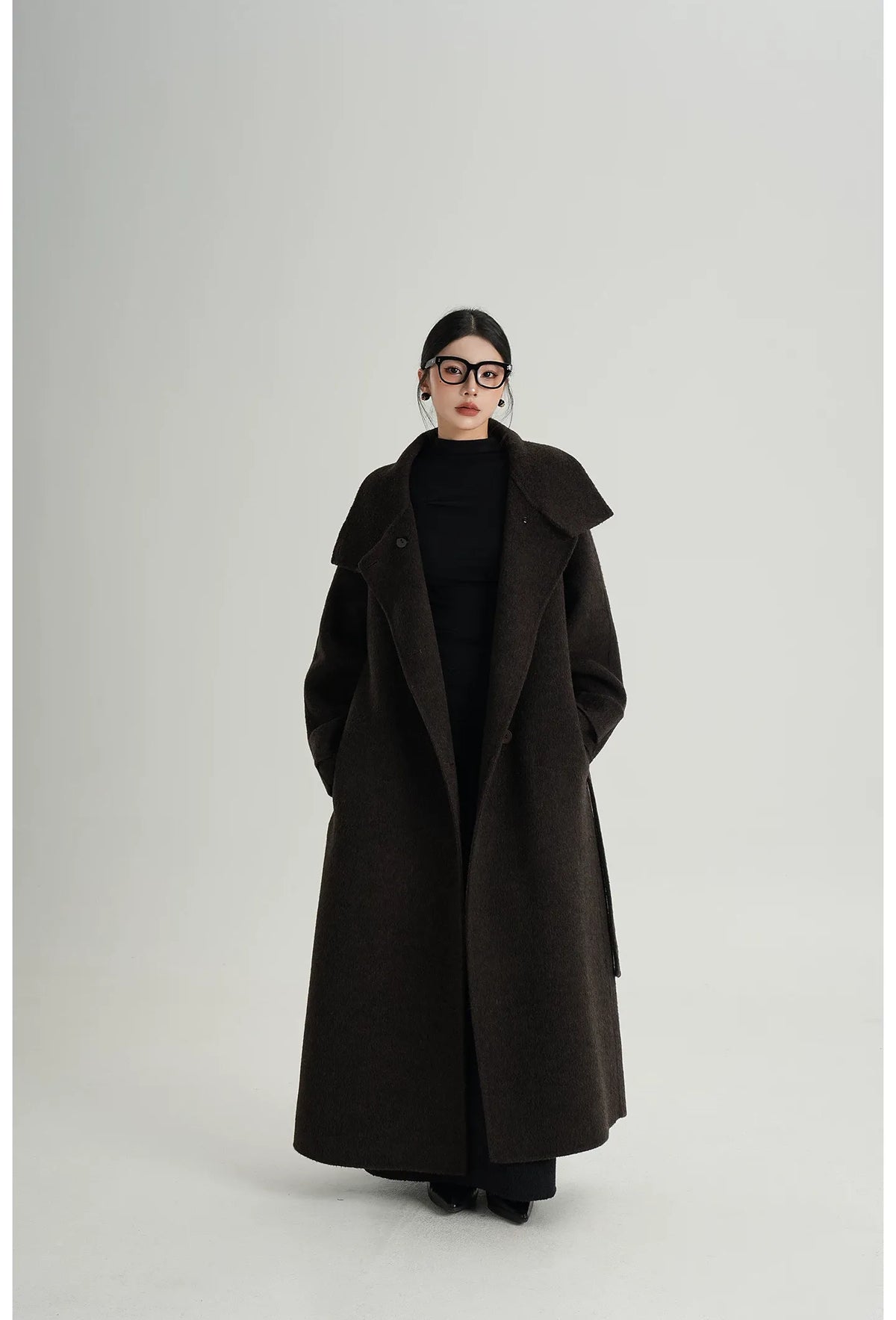 Hand-Sewn Longline Wool Coat