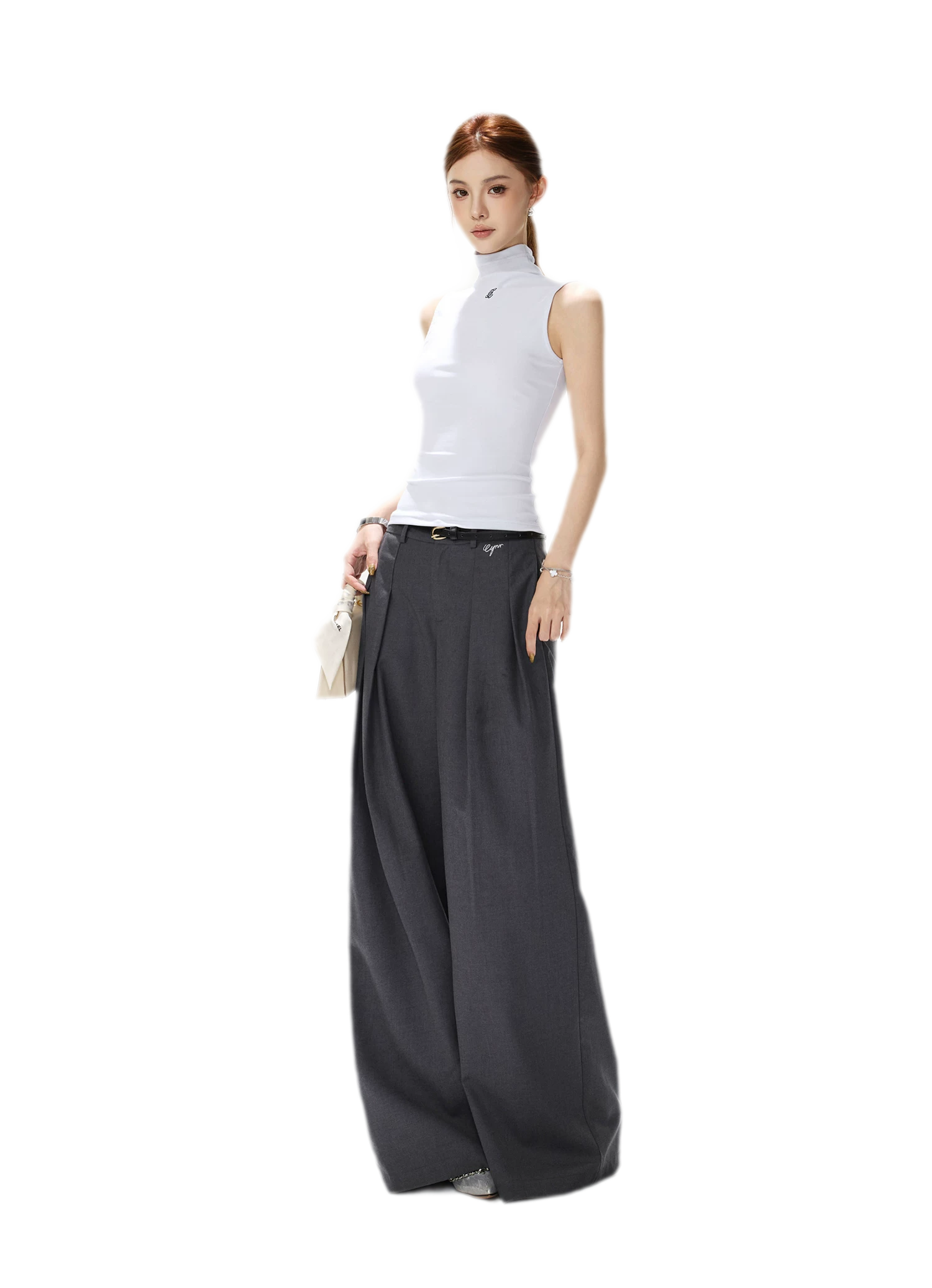Haze Blue Slim Knit Top