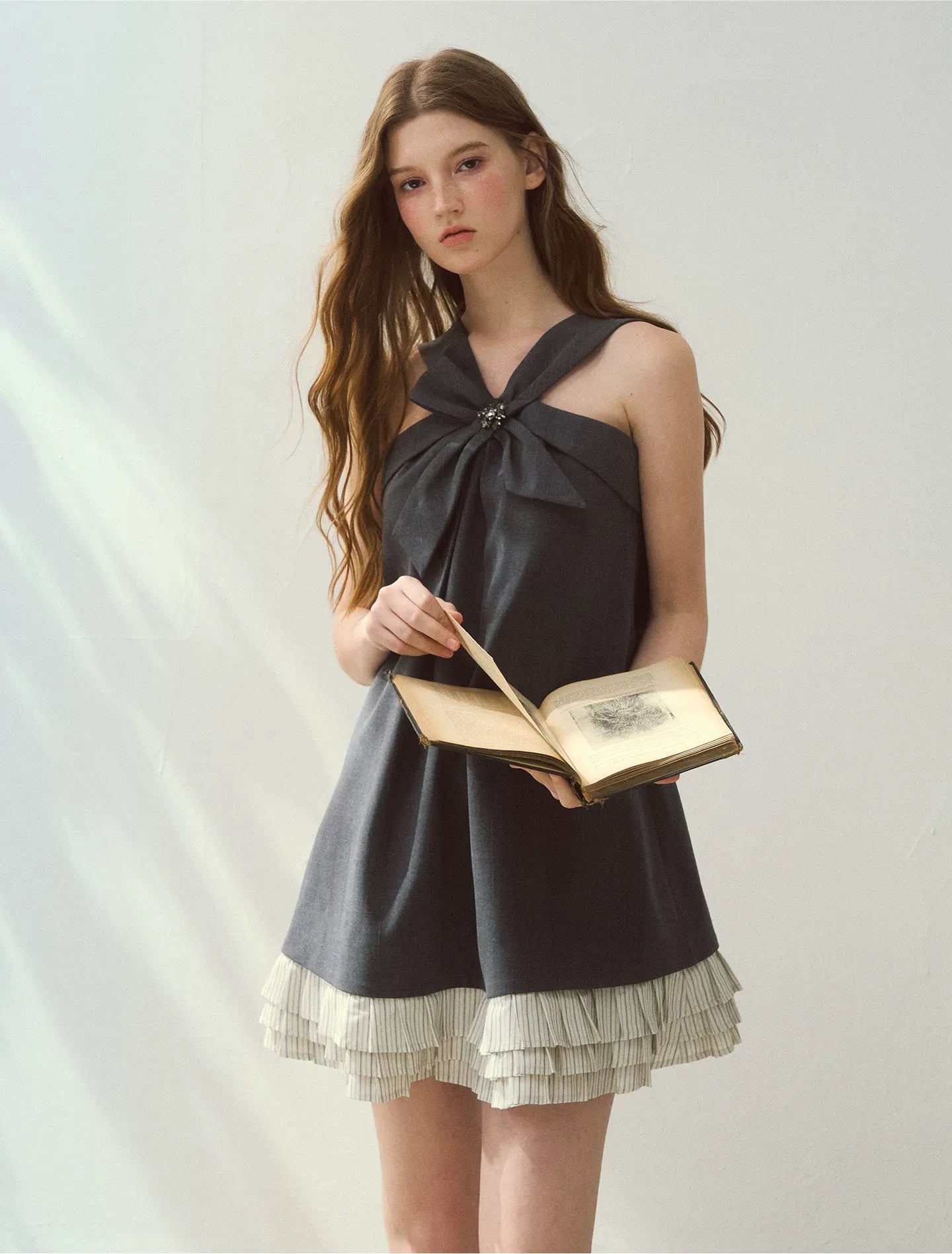 Halter Bow A-Line Dress