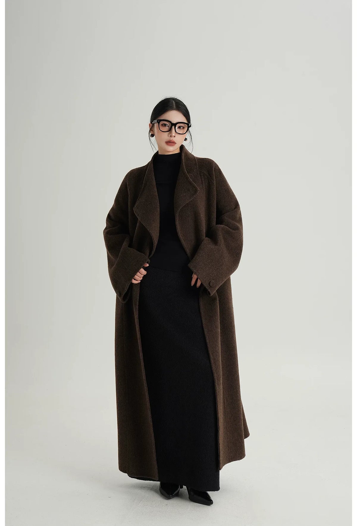 Hand-Sewn Belted Wool Coat
