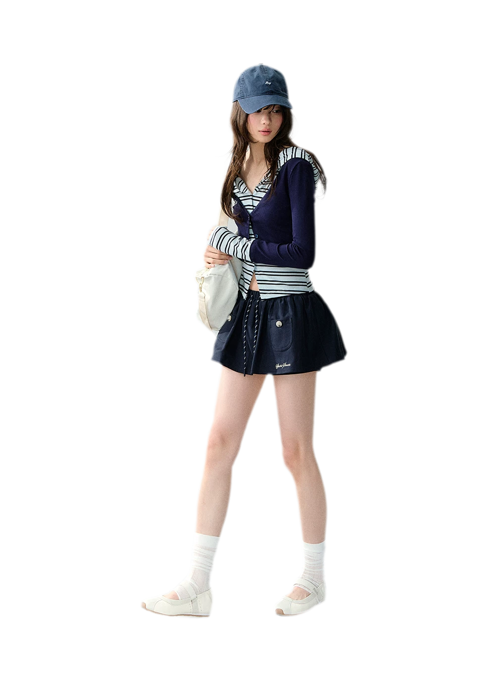 Cotton Lyocell Pocket Skirt