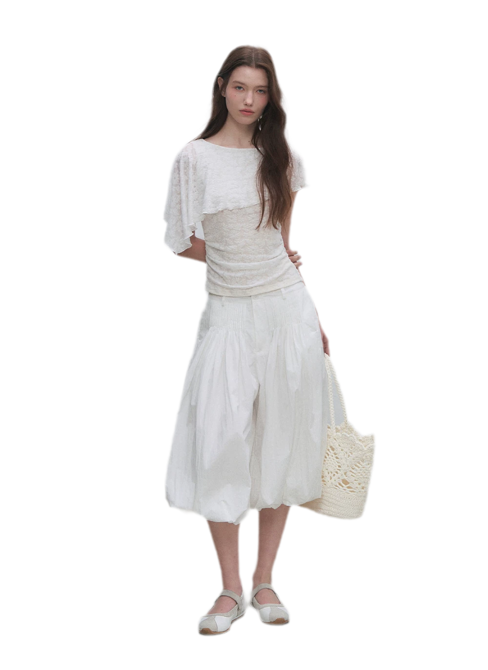 Jacquard Cape Top