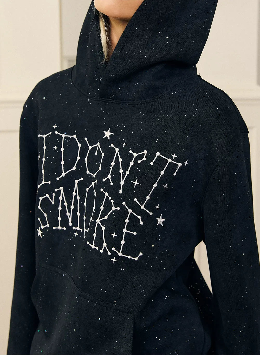 Starry Glitter Oversized Hoodie
