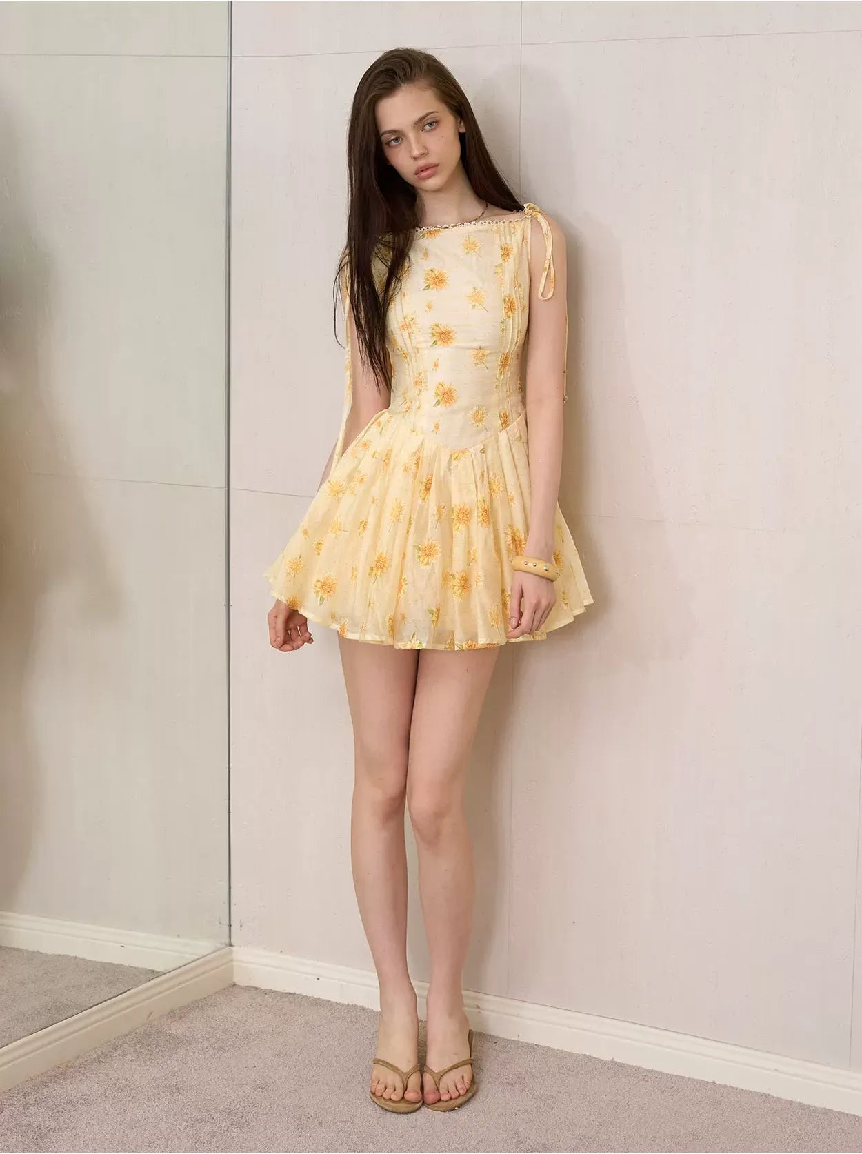 Daisy Embroidered Mini Dress