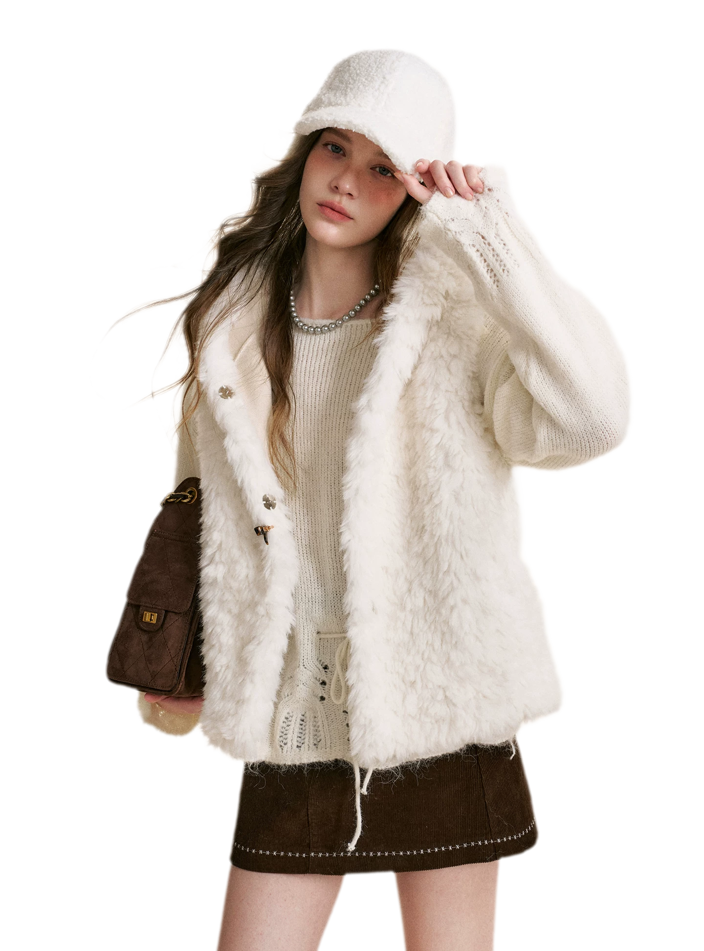 Bear Fleece Hooded Vest