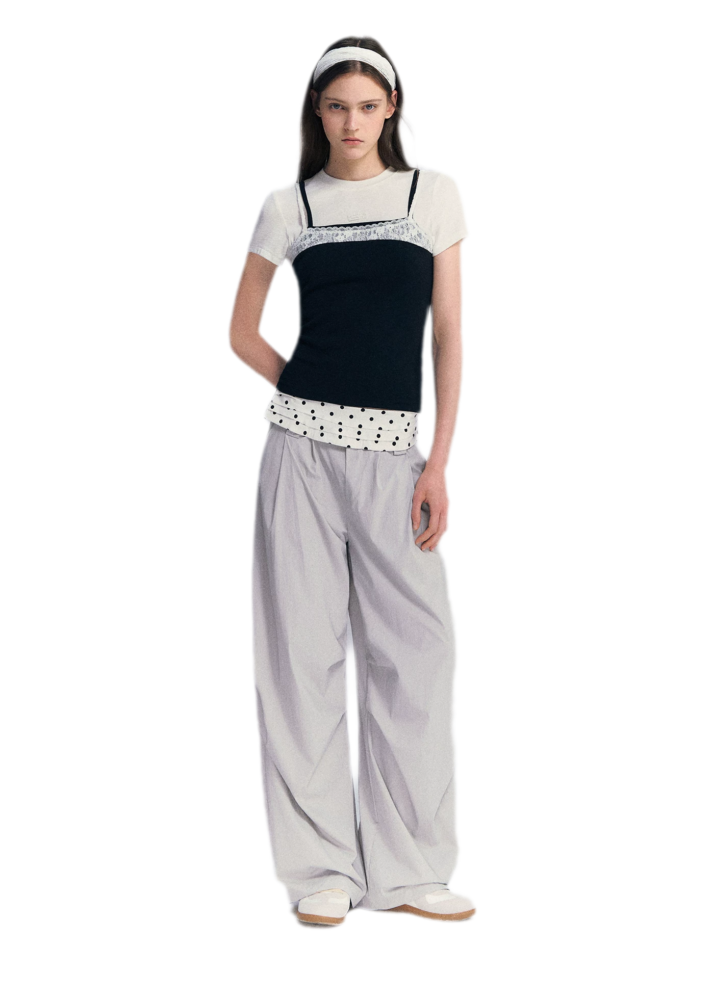 Lace Trim Layered Tee