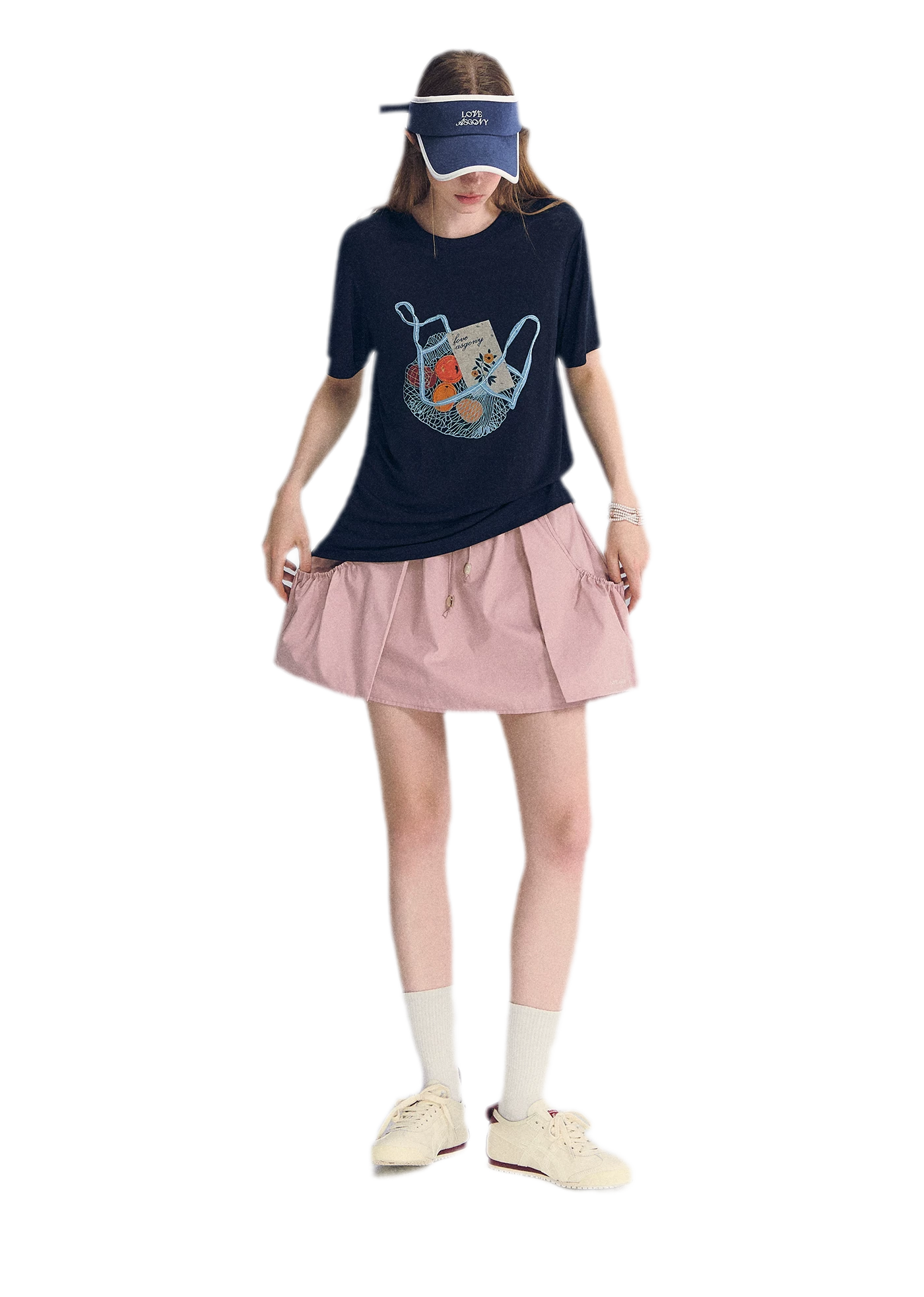 Drawstring A-Line Skirt