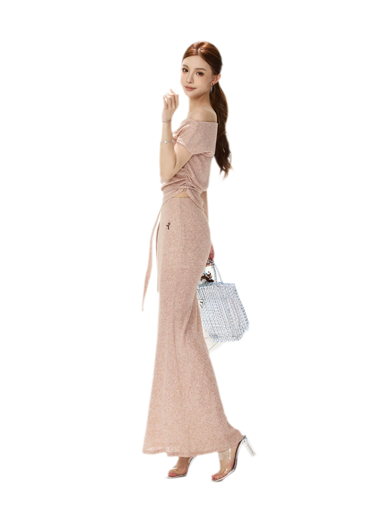 Textured Knit Midi Set