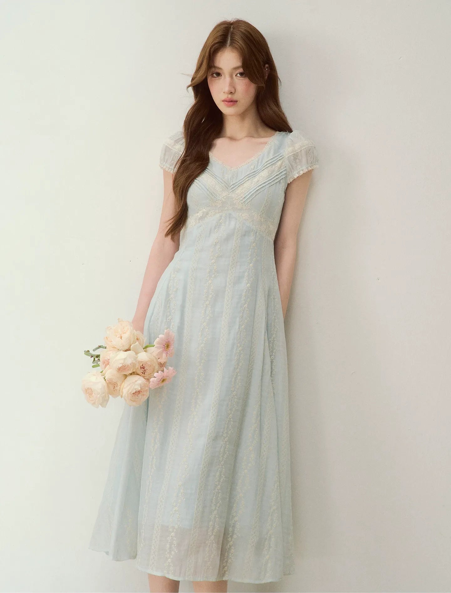Embroidered Waist Dress