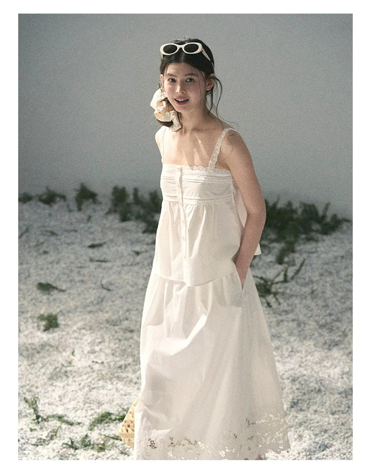 "Summer Breeze on Cloud Shoulders" French Lace Two-Piece