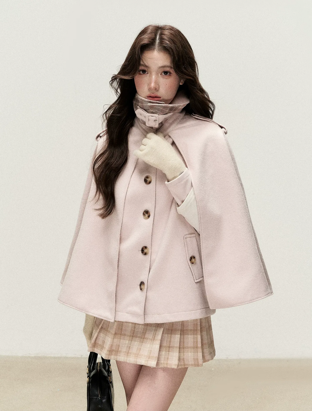 720g Wool Blend Cape Coat