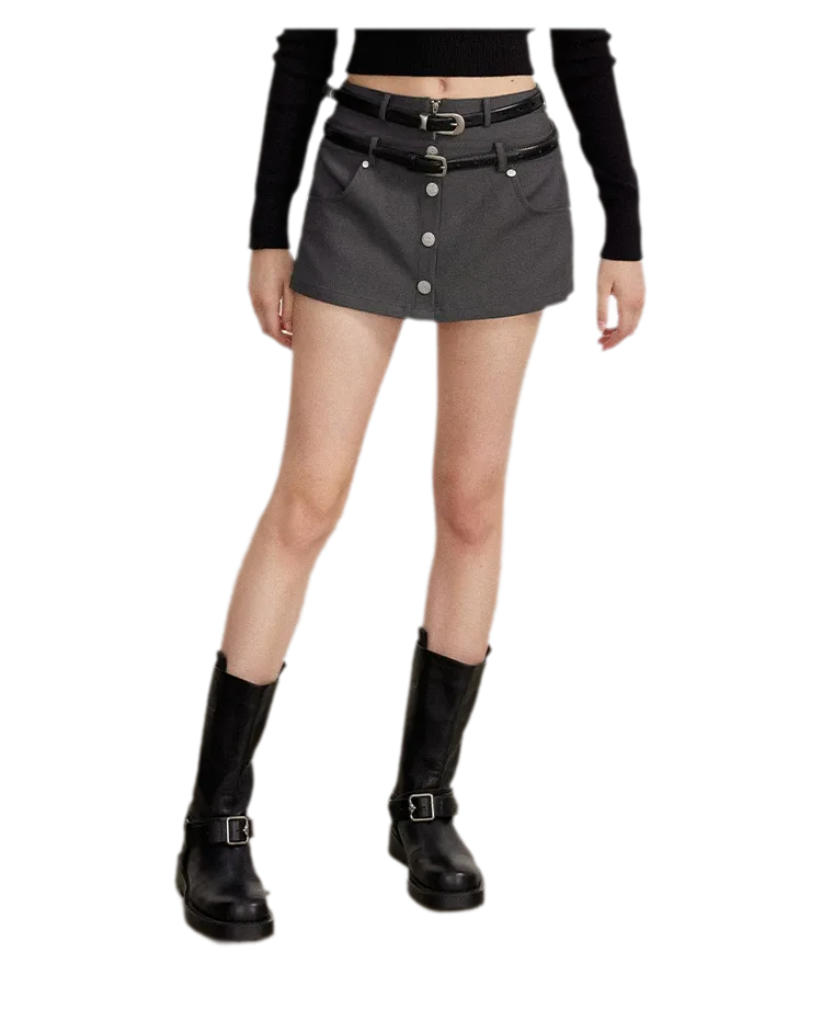 Double-Waist Convertible A-Line Skort