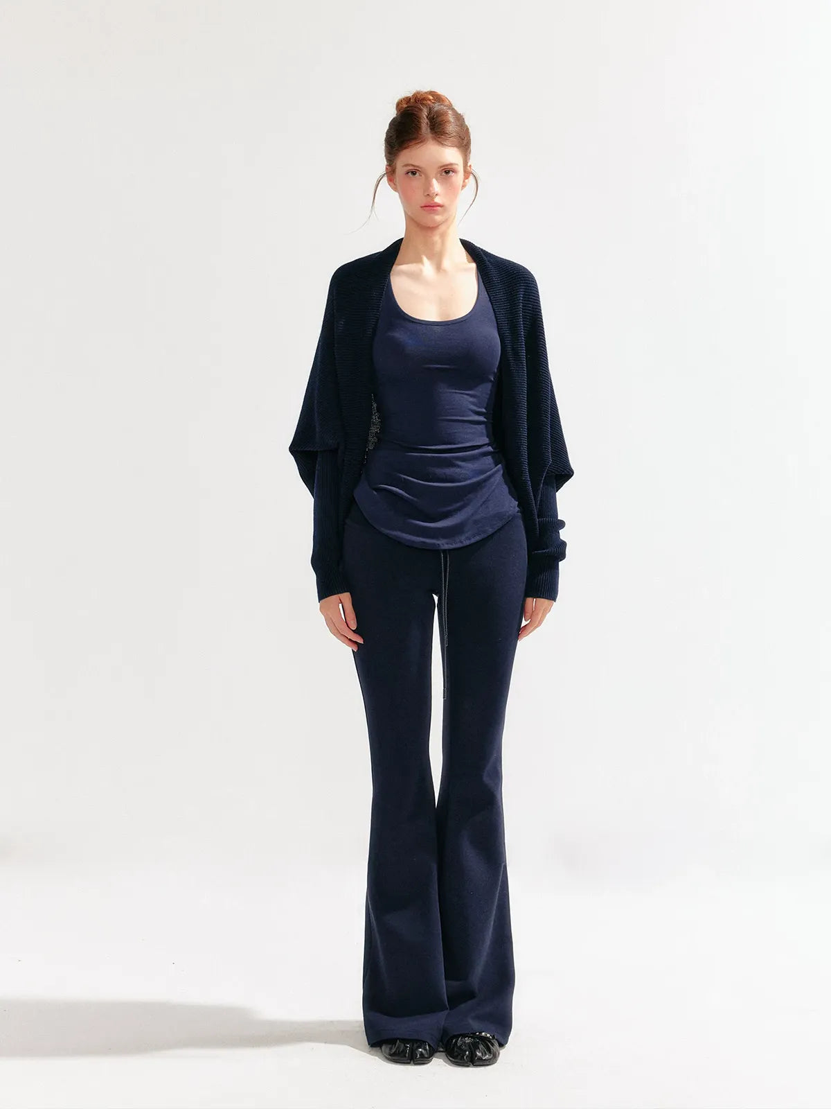 Stretch Low-Rise Flared Pants