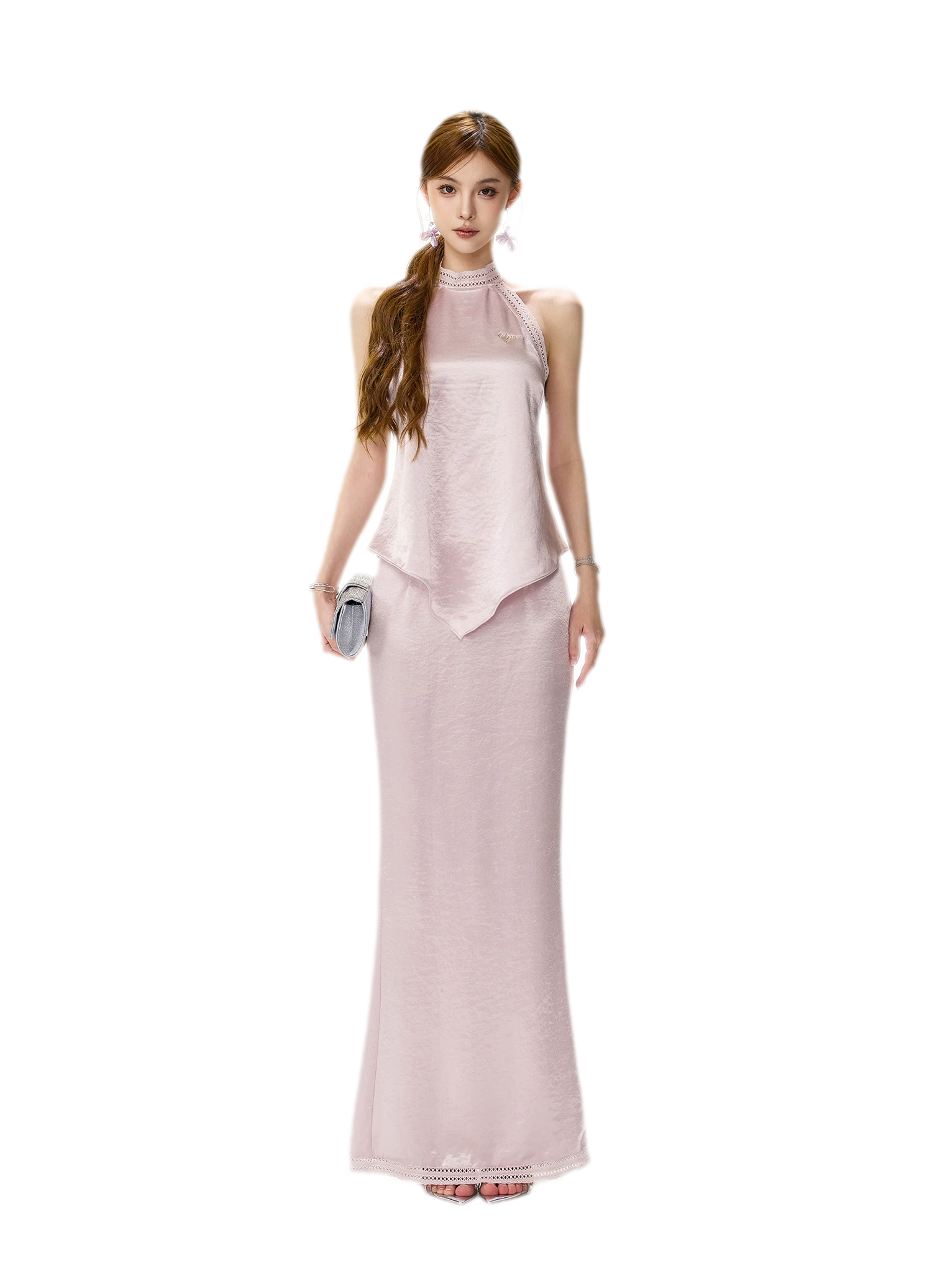 Lace Halter Fishtail Set