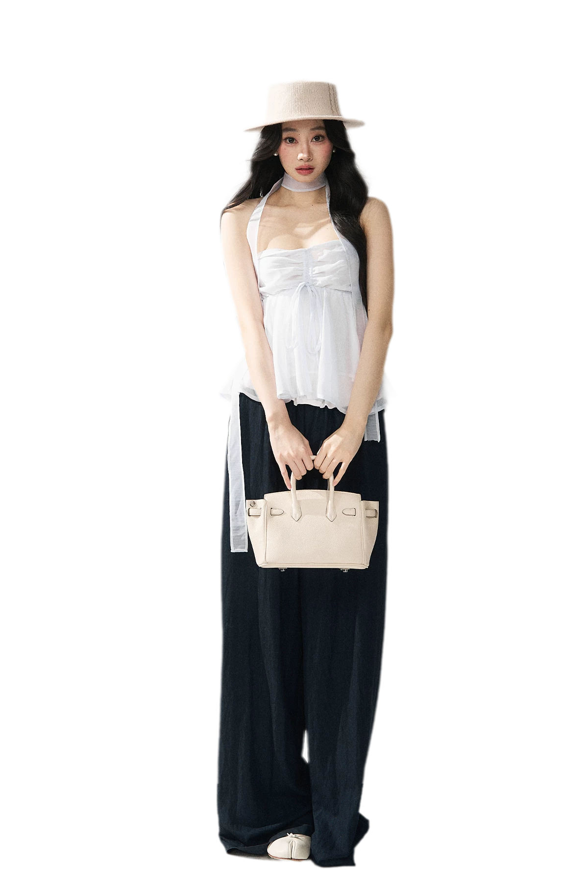 Halter Ruched Bustier Top
