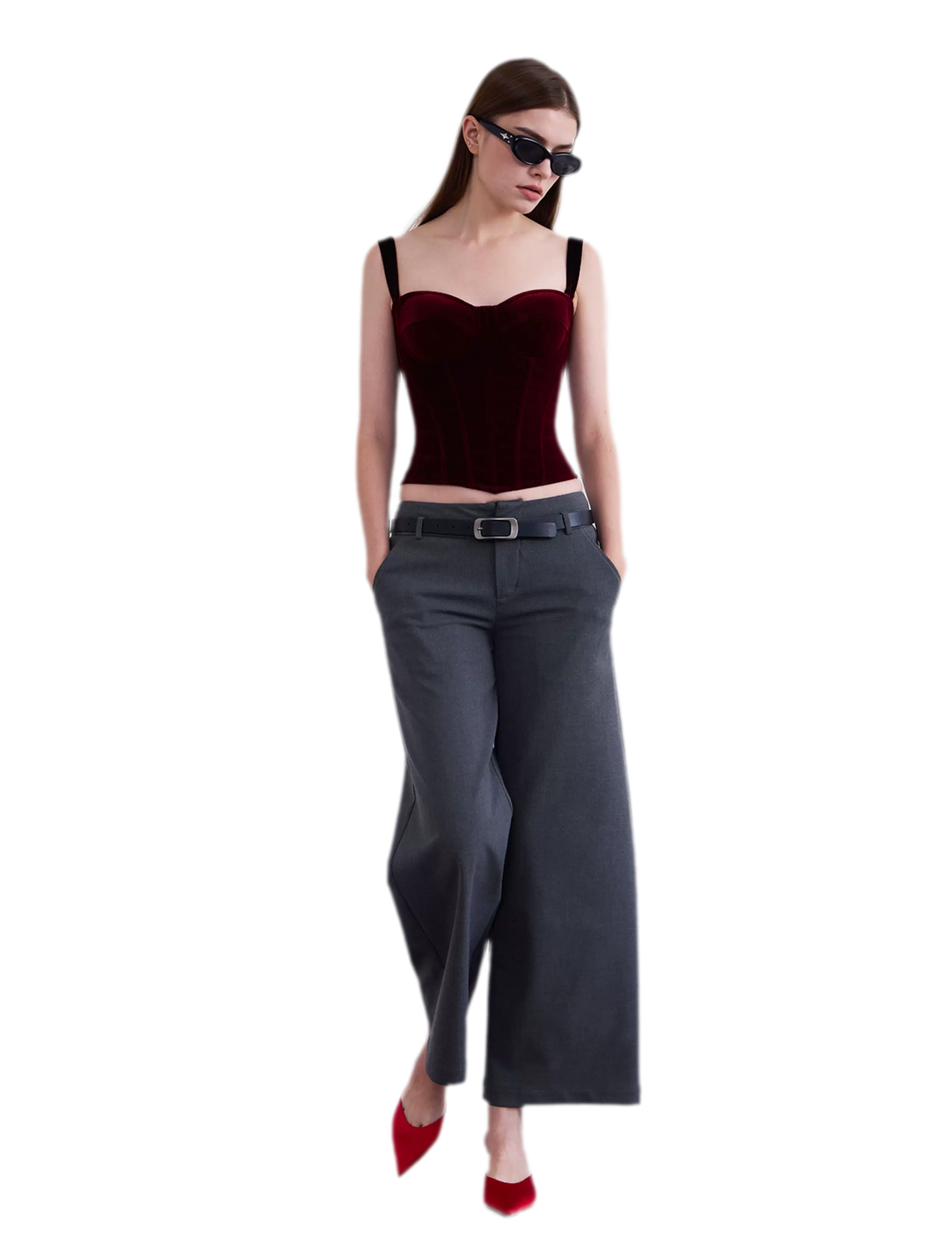 Velvet Boned Corset Top