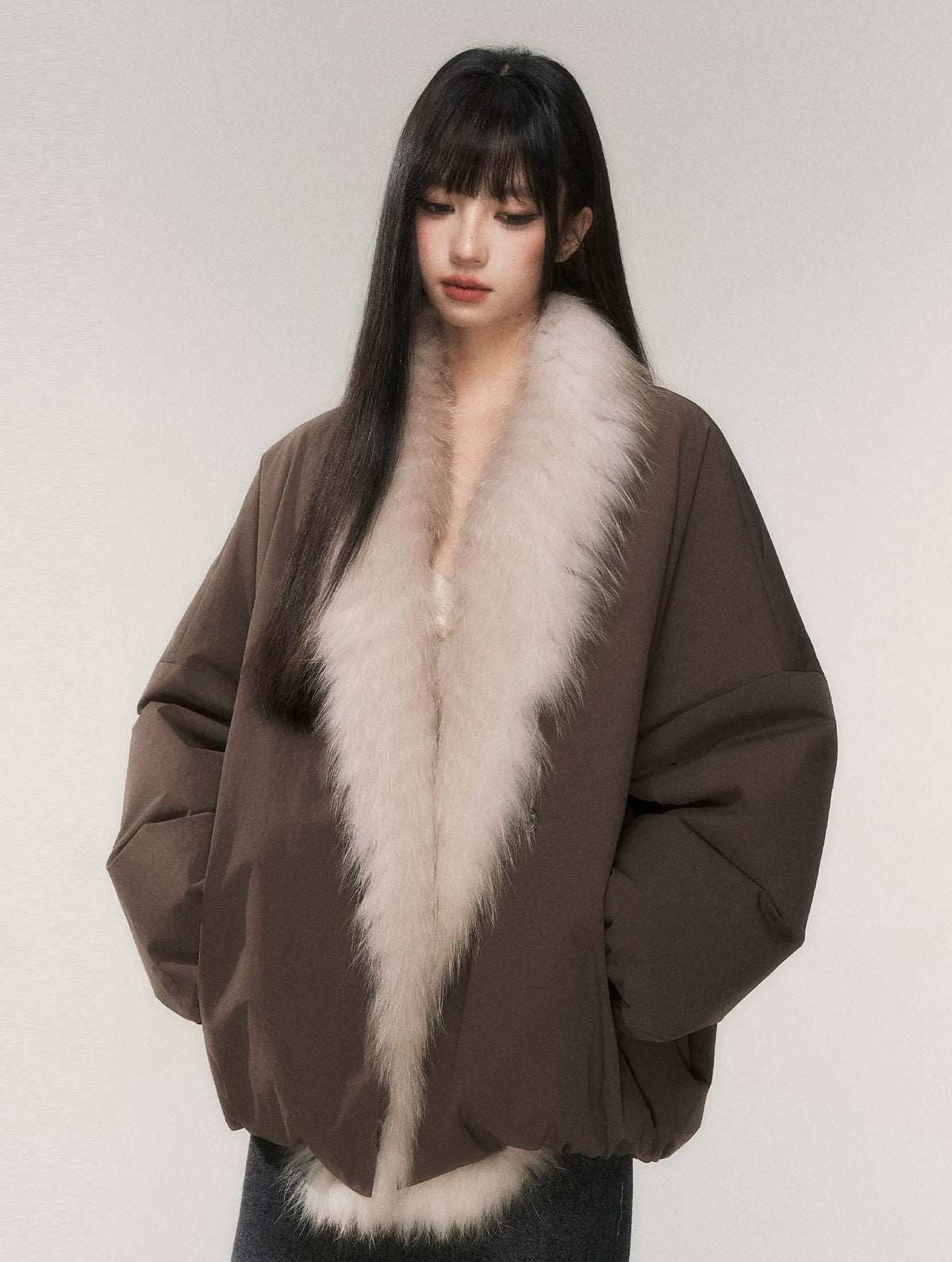Fox Fur Goose Down Coat